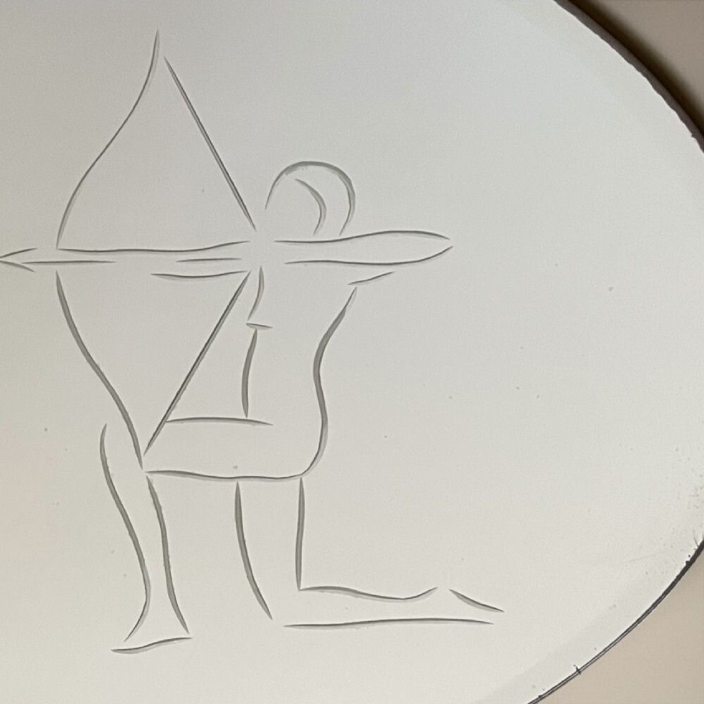 Art Deco Archer Mirror, 1930s photo for sale
