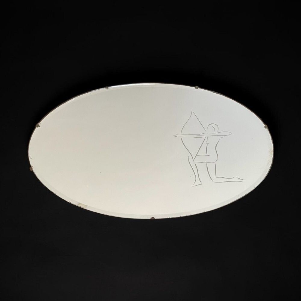 Art Deco Archer Mirror, 1930s photo Home Decor
