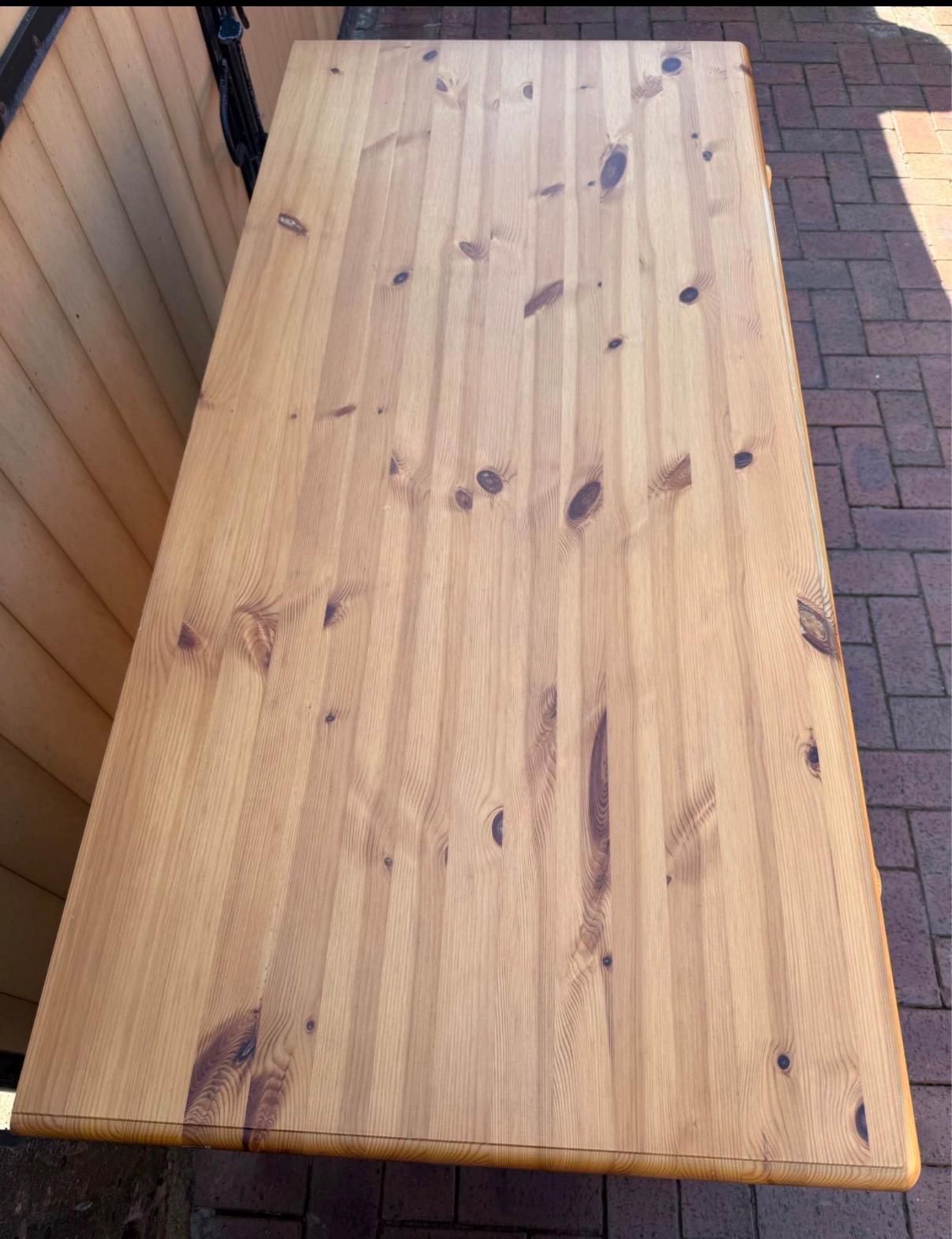 Large Pine Captains Desk With Lockable Key photo for sale