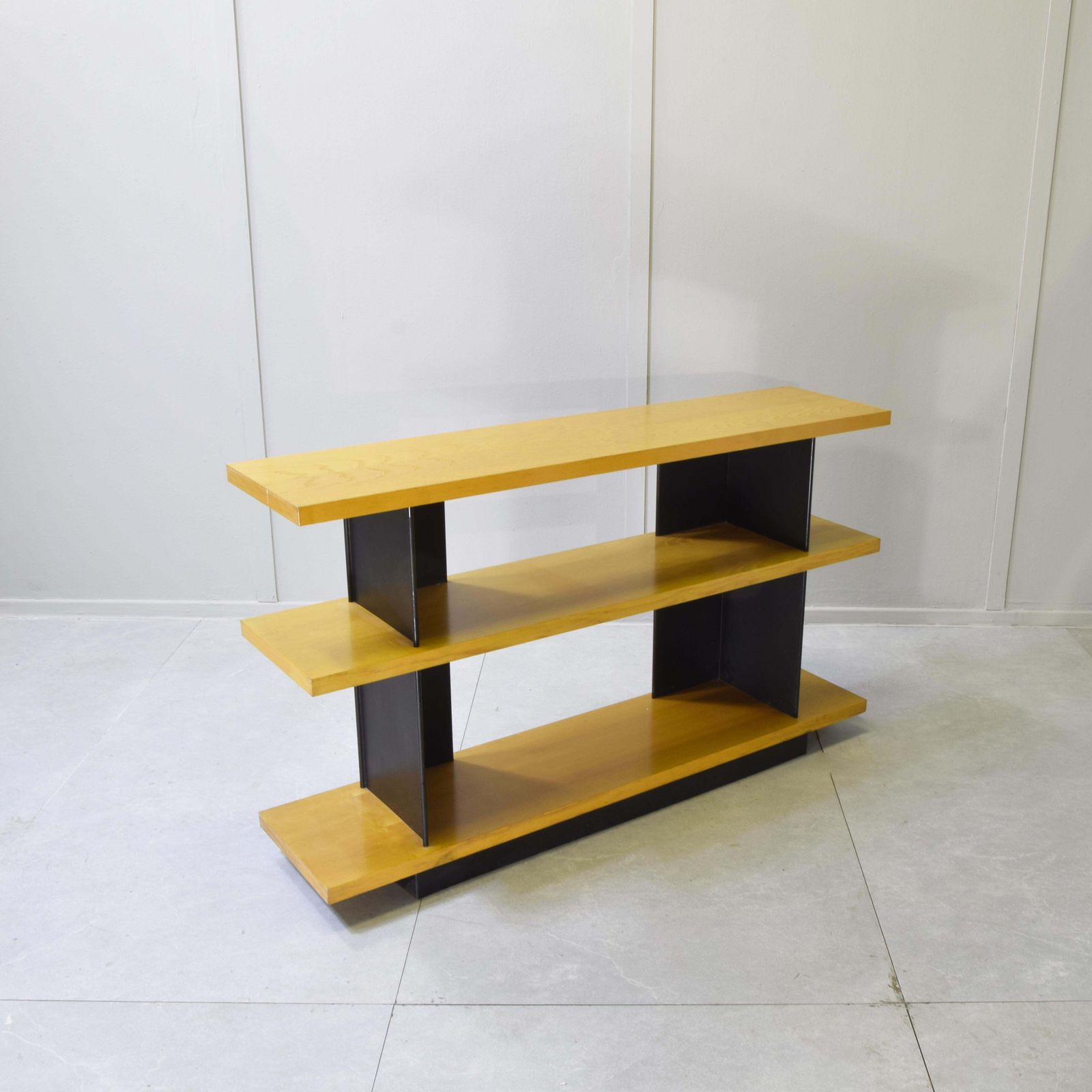 photo furniture Mid Century Modern Maple And Metal Console Table By Charlotte Perriand