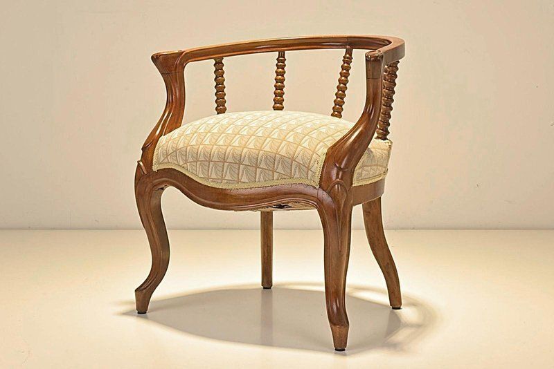 Upholstered Walnut Armchair From Spätbidermeier, Germany, 1870s
