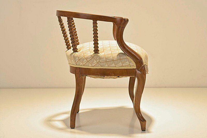 Upholstered Walnut Armchair From Spätbidermeier, Germany, 1870s photo buy
