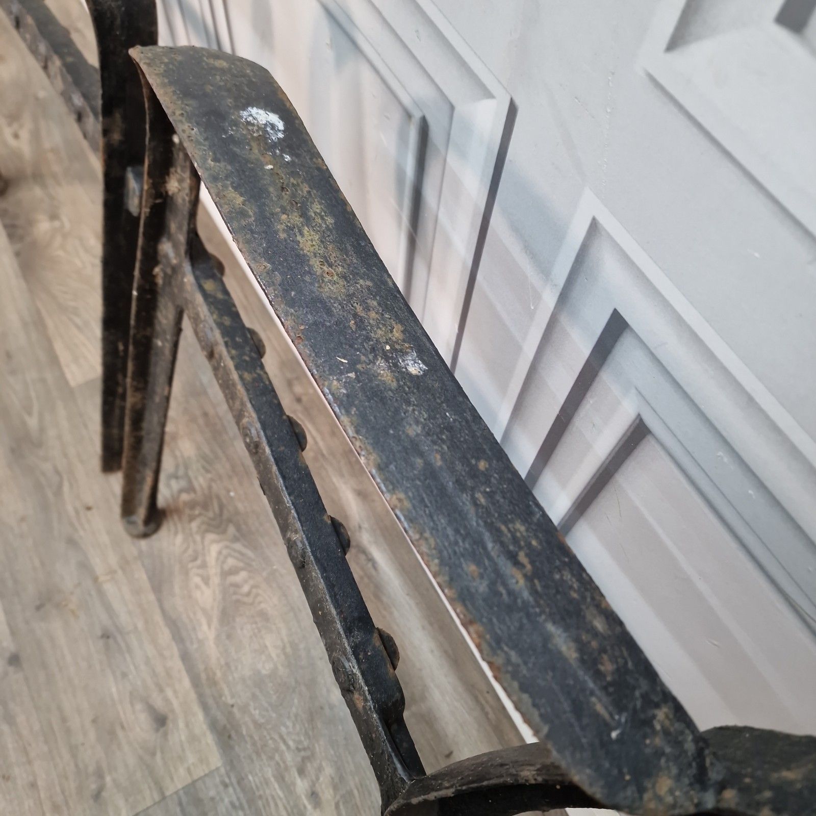 Pair Antique Cast Iron Bench Ends Victorian Garden Bench Supports photo buy