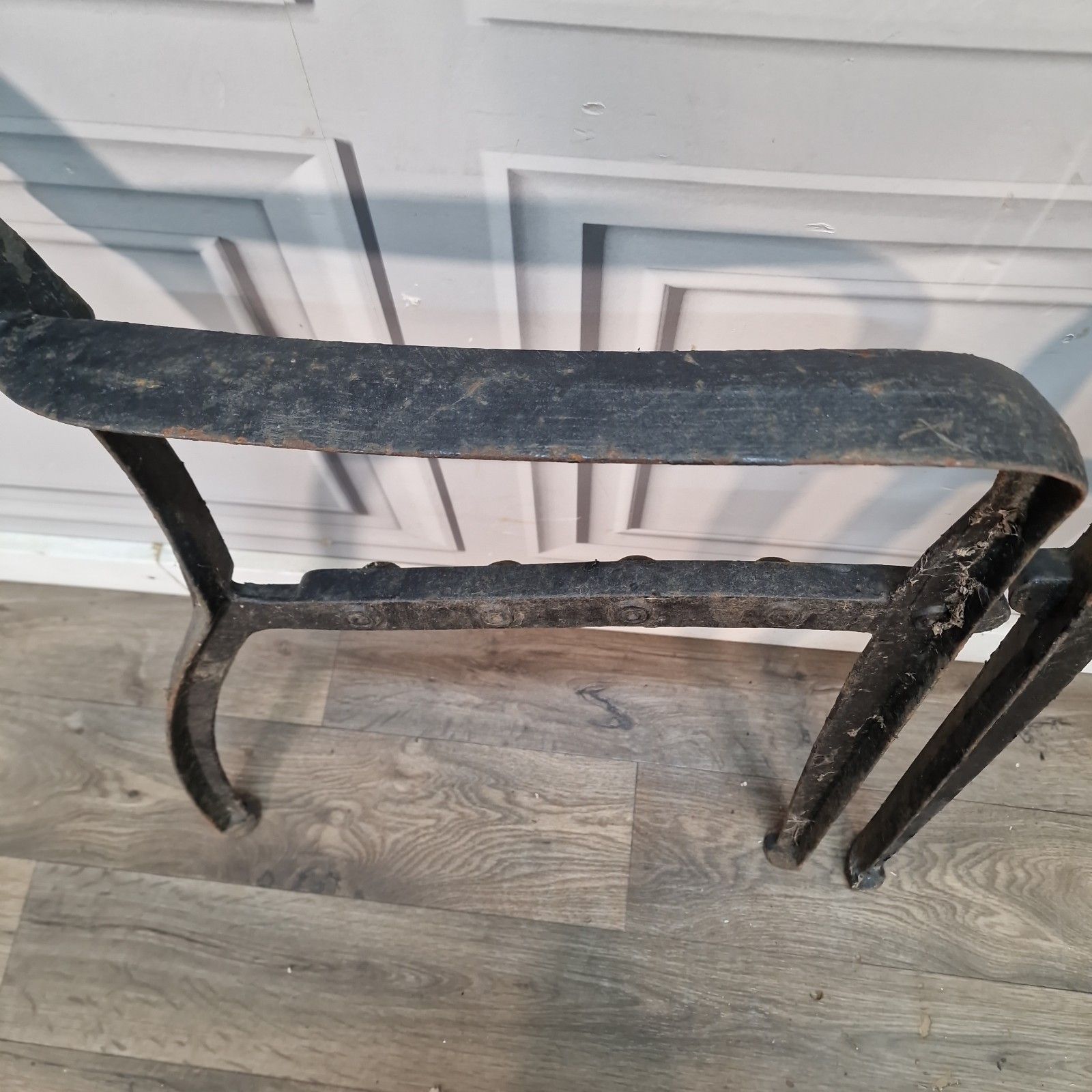 Pair Vintage Cast Iron Bench Ends Victorian Style Garden Seat Supports Frames photo vintage