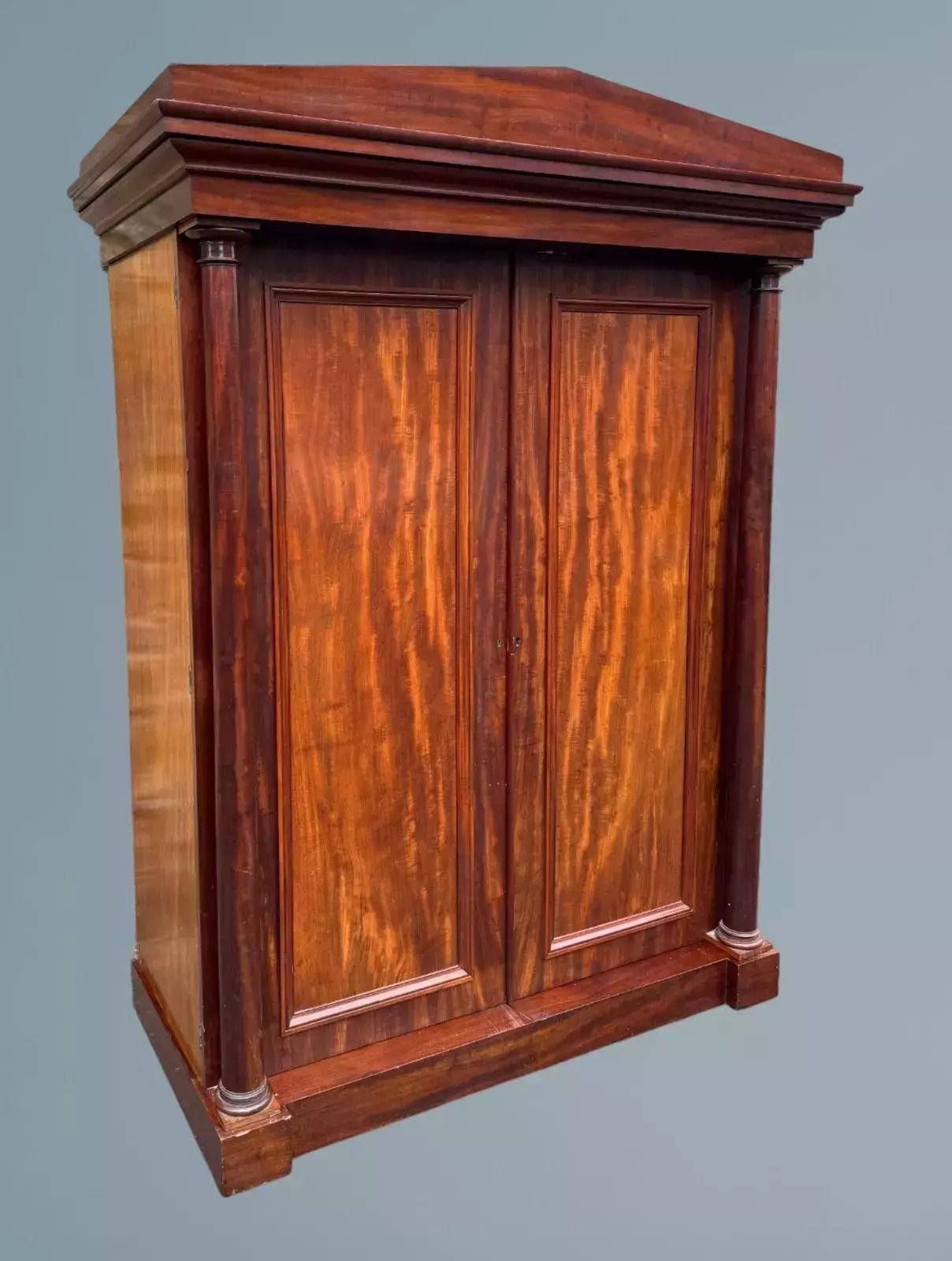 A Large Victorian Mahogany Two Door Wardrobe Of Exceptional Quality photo furniture