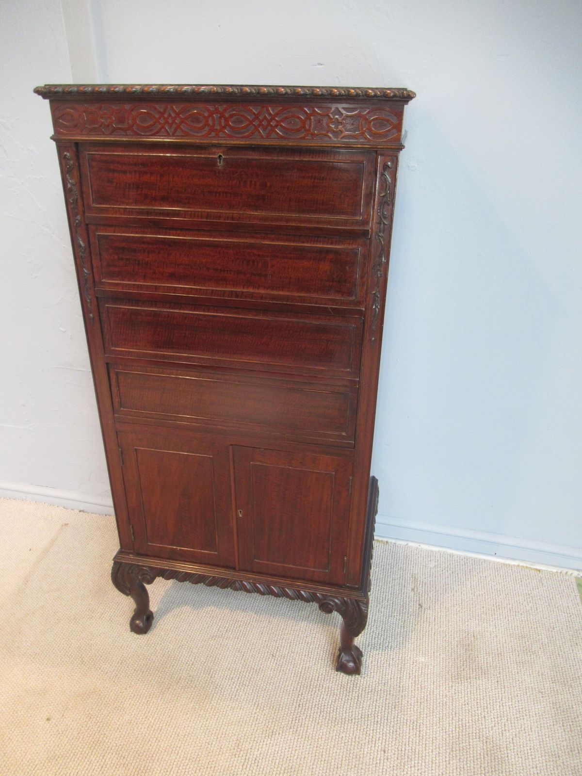 A 1920s   Mahogany  Music Or File Cabinet