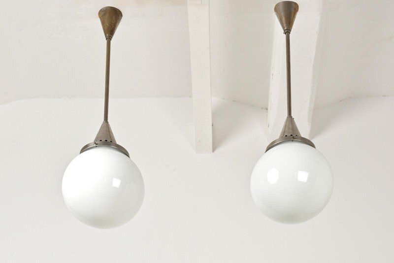 Sphere Lights In Frosted Glass, 1928, Set Of 2 photo 1557.0