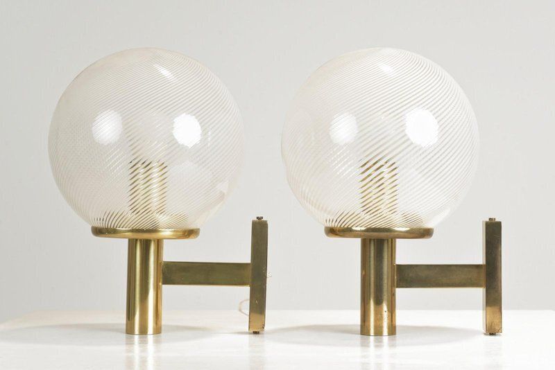 Thread Glass Filigran Wall Lights By Paolo Venini, Italy, 1940s, Set Of 2 photo buy