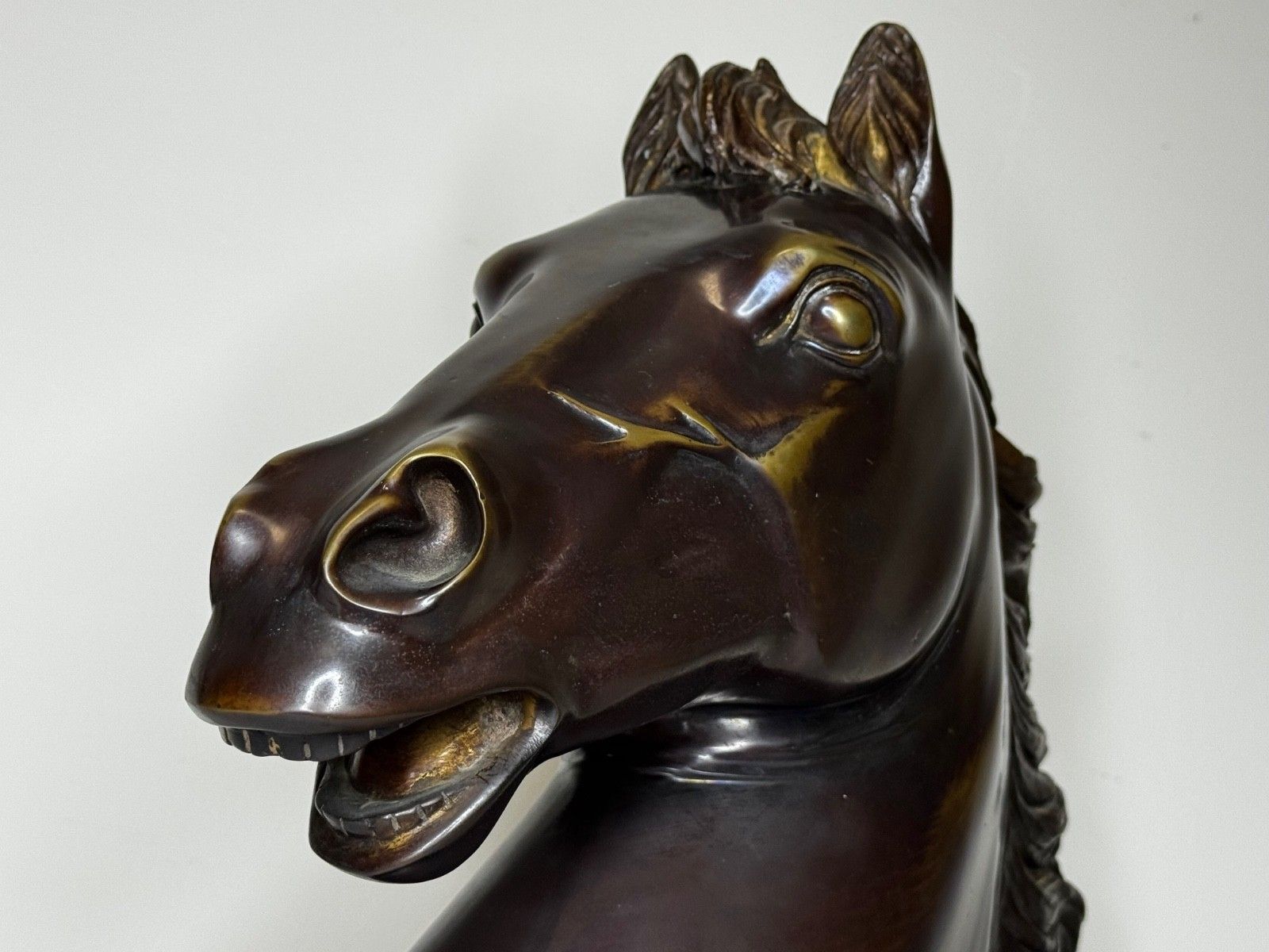 Mid-Century Italiaans bronzen paardenhoofd ca. 1950 naar Raffaello Romanelli photo Kunst