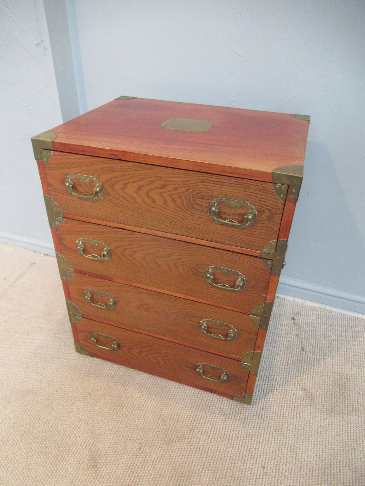 A     Small  Brass Mounted Chest Of Drawers photo furniture