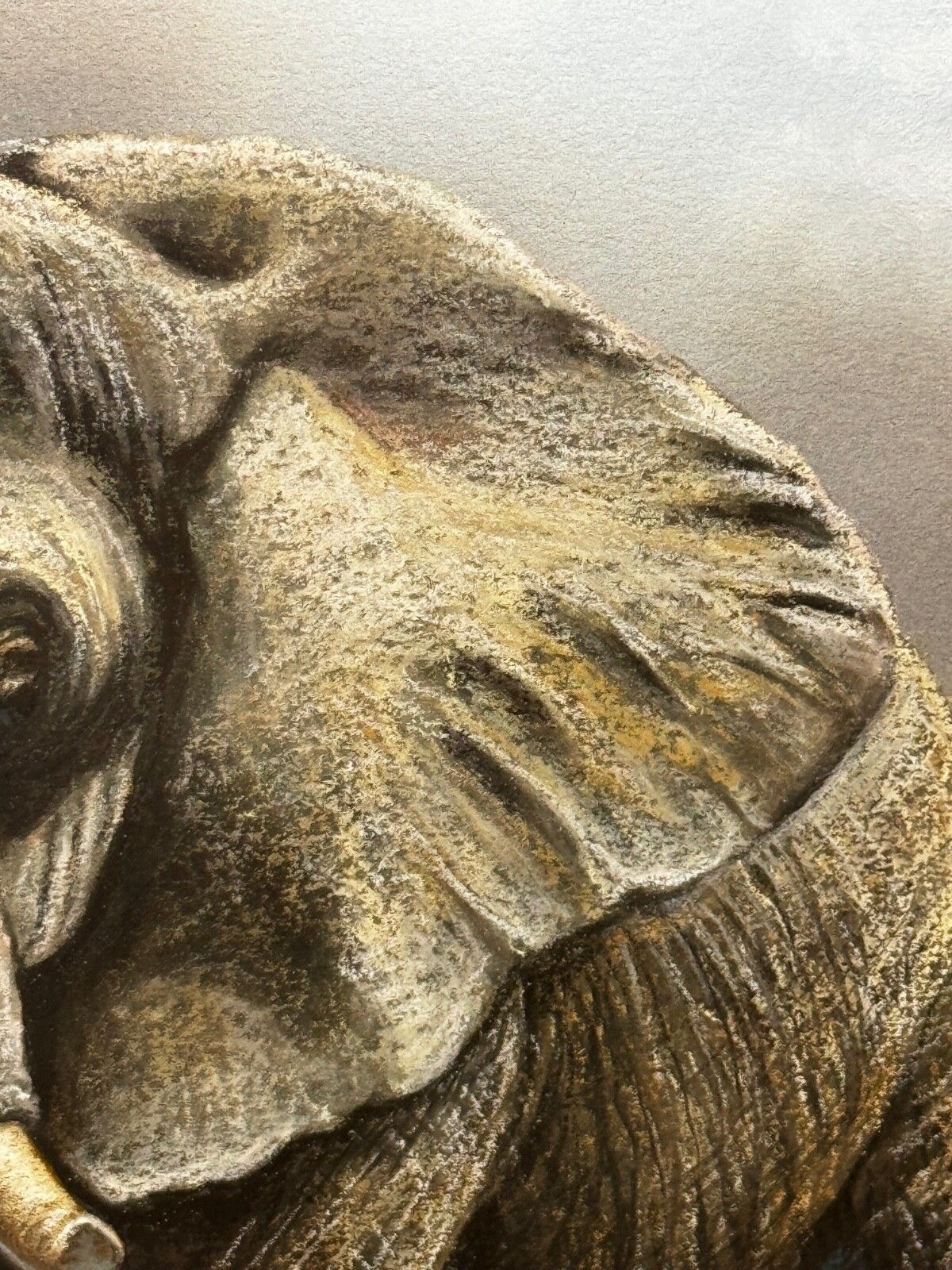 photo furniture 20th Century Painting Bull Elephant Ready To Charge Kruger National Park After David Shepherd