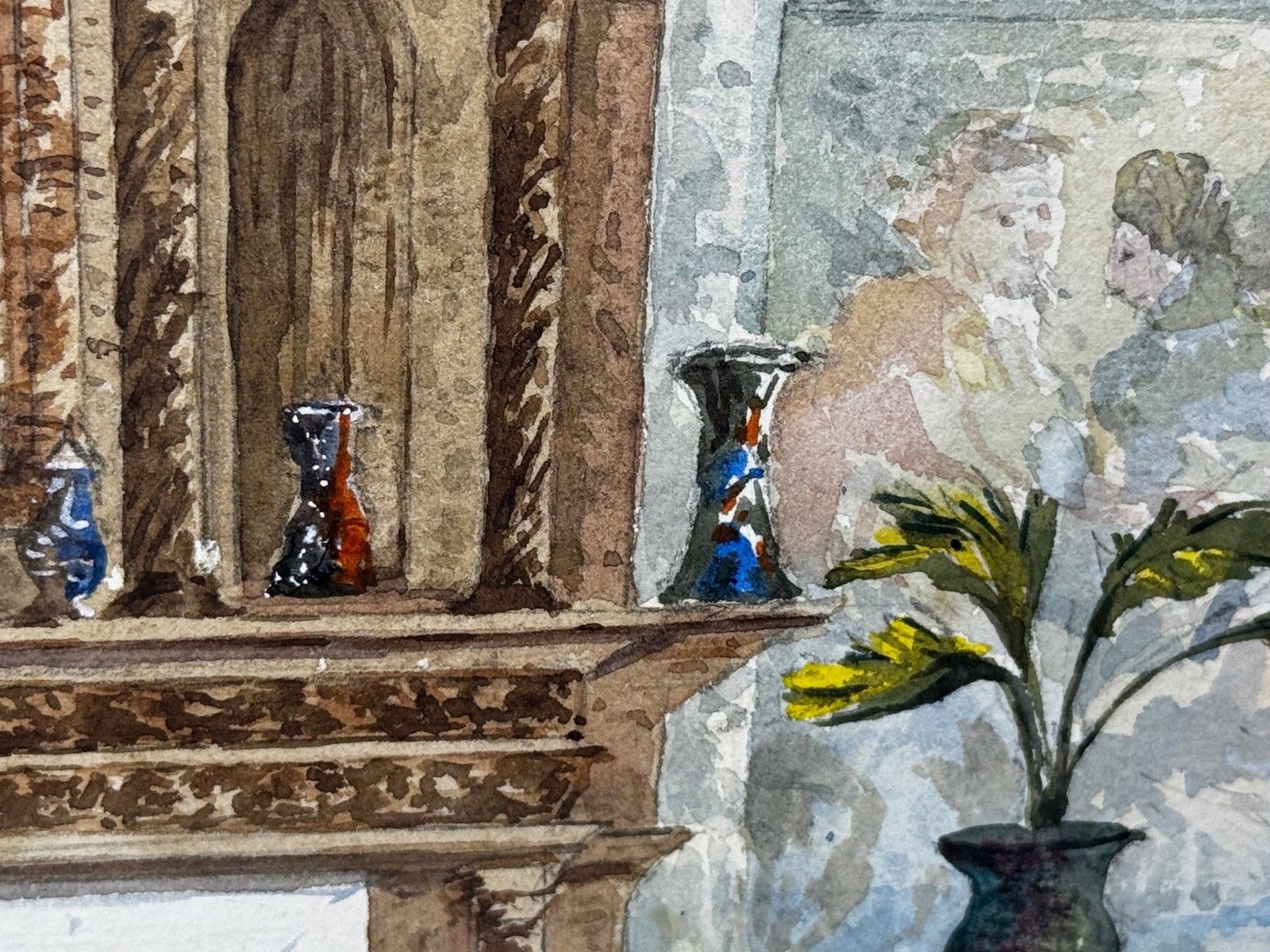 Kunst The Chimneypiece Long Gallery, Westwood House, Westwood Park, Worcestershire photo