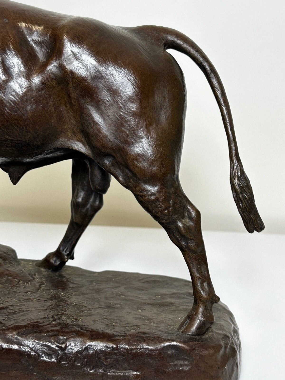 19th Century Sculpture French Bronze Standing Prized Bull By Isidore Jules Bonheur photo Art