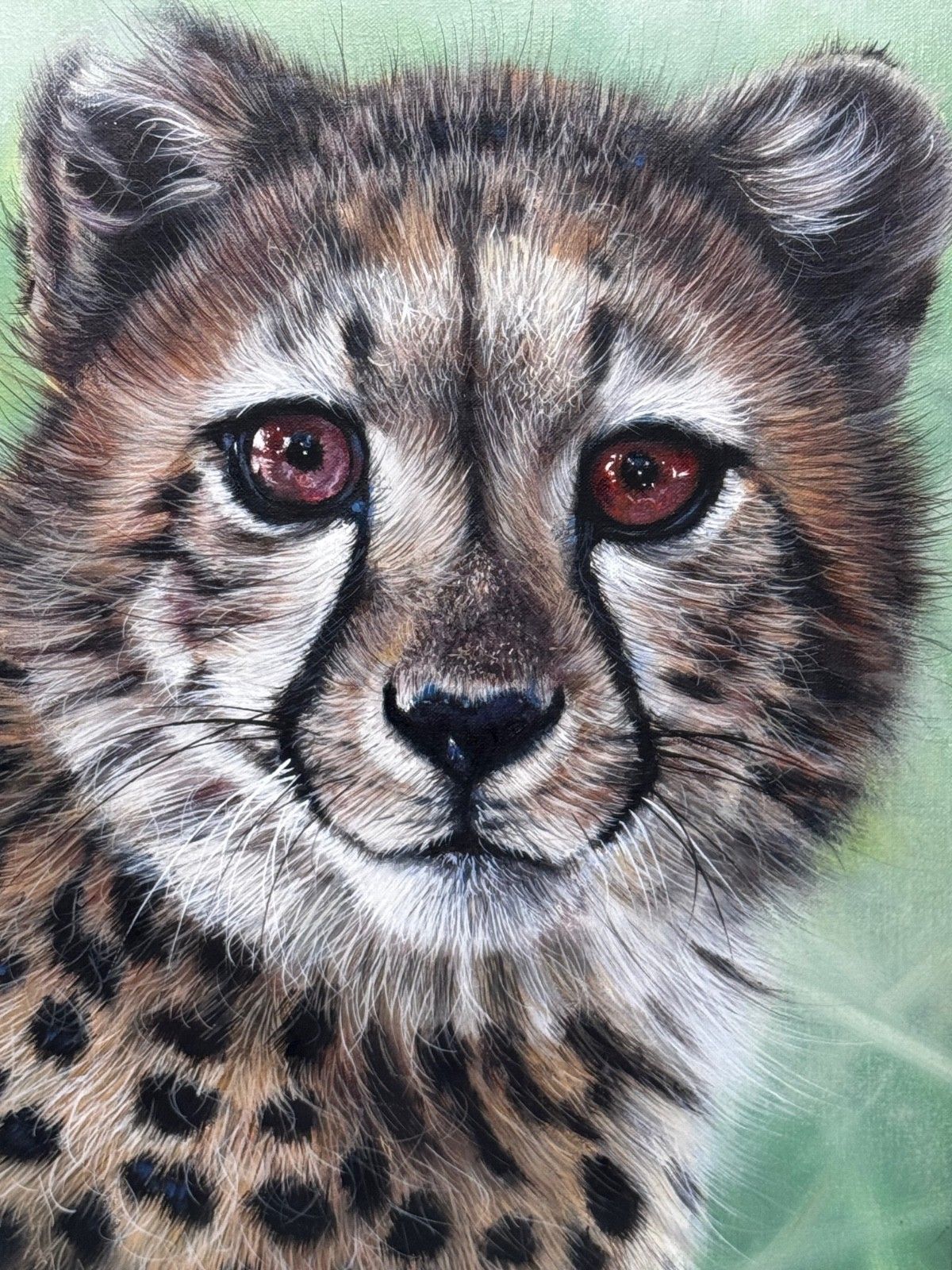 photo furniture Olieverfschilderij Cheetah Cub Innocence Of The Wild Gesigneerd Door Pip Mcgarry