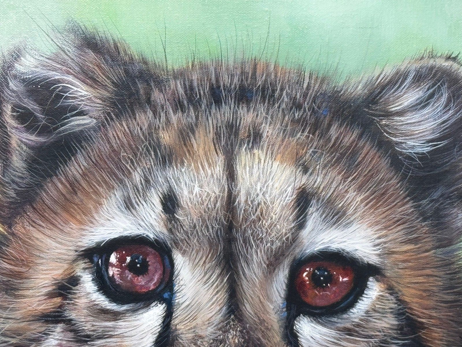 photo vinterior Olieverfschilderij Cheetah Cub Innocence Of The Wild Gesigneerd Door Pip Mcgarry