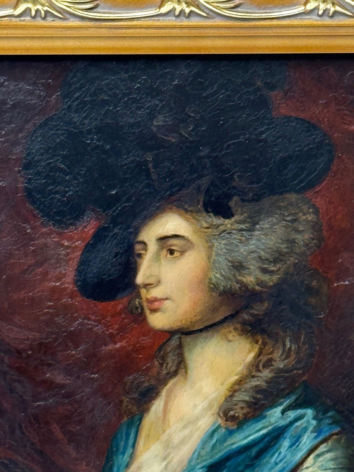Olieverf portret 19e eeuw Welshe actrice Sarah Siddons née Kemble naar Thomas Gainsborough photo for sale