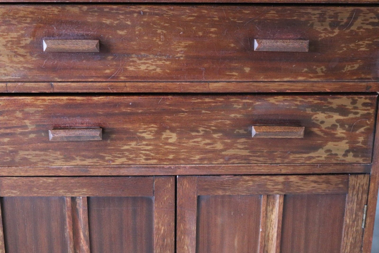Vintage Mid Century Art Deco Style Utility Tallboy Linen Cabinet 1940s photo Furniture