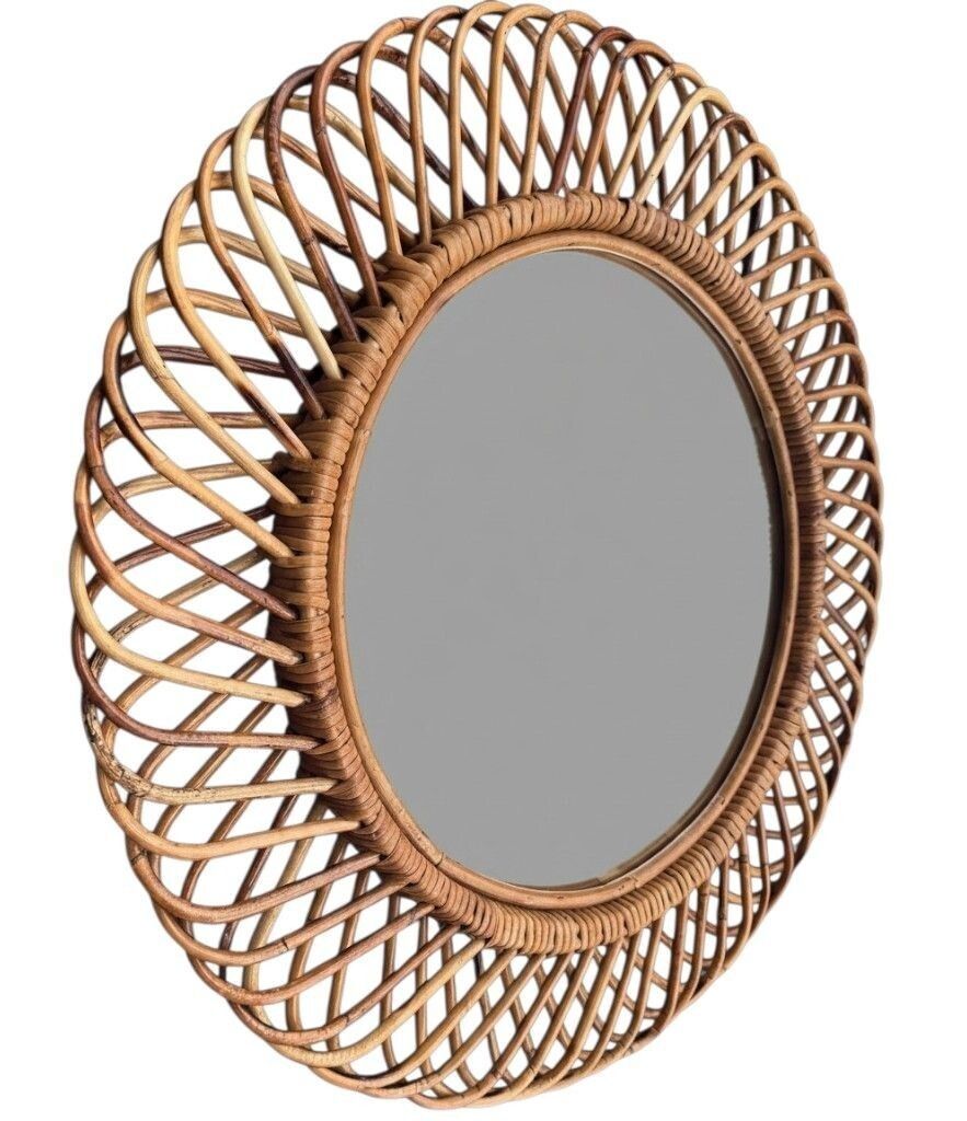 Home Decor An Italian 1970s Circular Woven Bamboo Mirror By Franco Albini For Bonacina photo