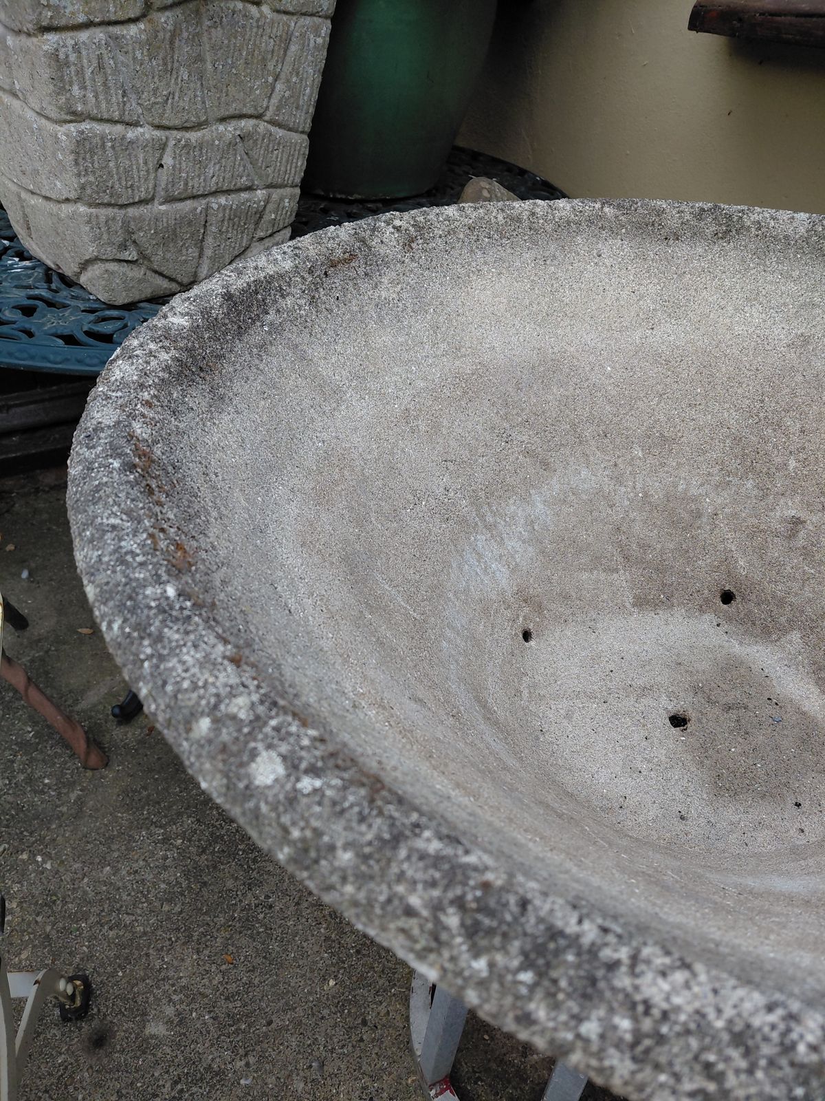 1950s Large Concrete Conical Planter / Willy Guhl Style photo vinterior