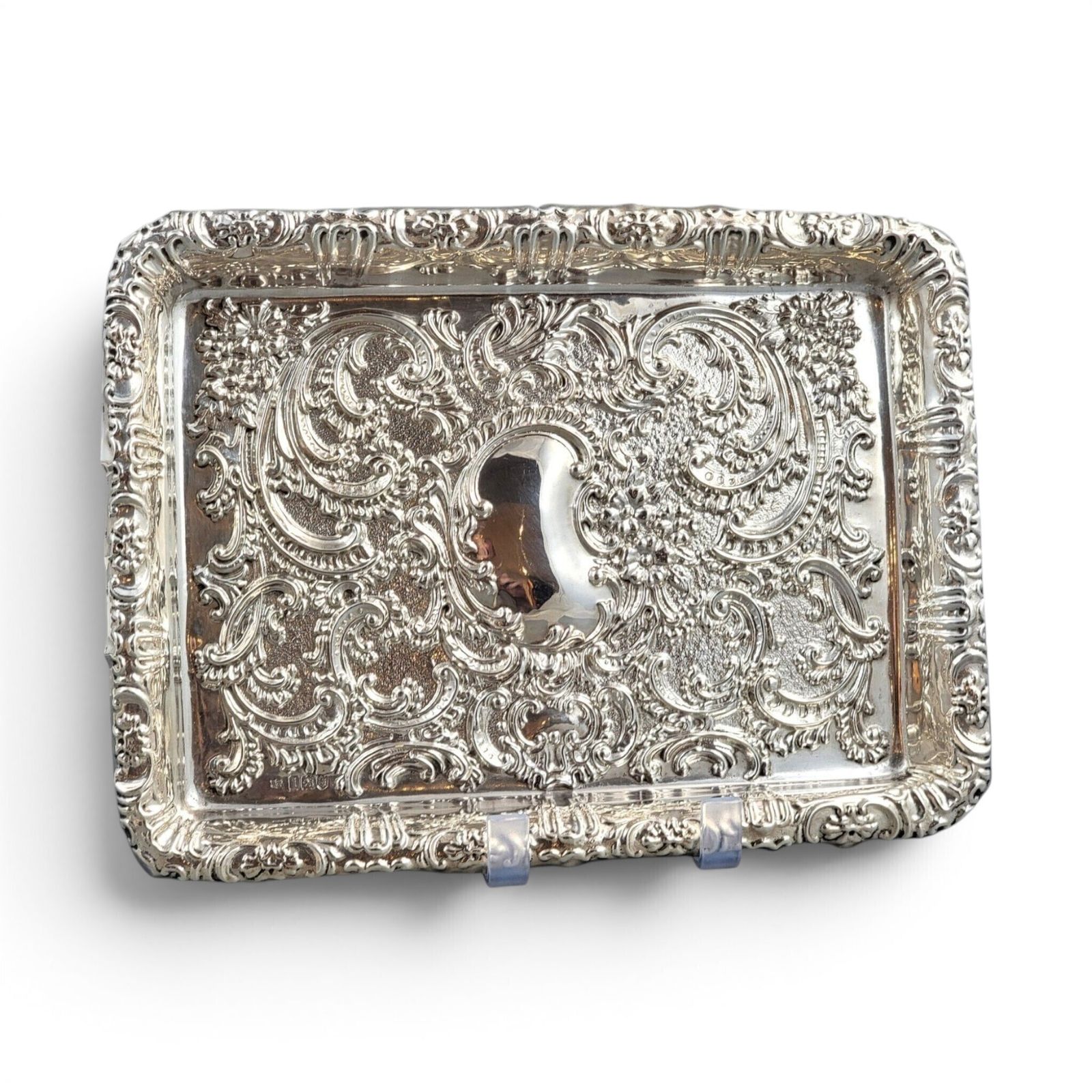Edwardian Sterling Silver Card Tray By Robert Pringle & Sons, London 1904
