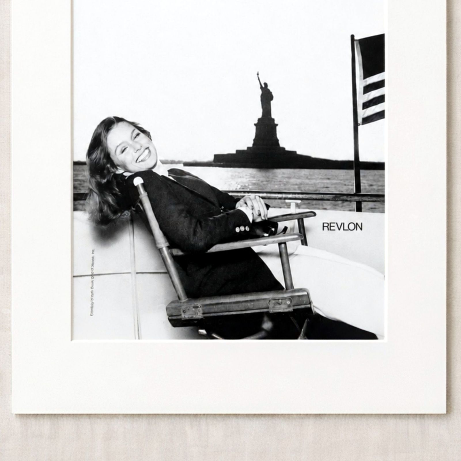 1970s Revlon Magazine Advertisement With Lauren Hutton photo furniture