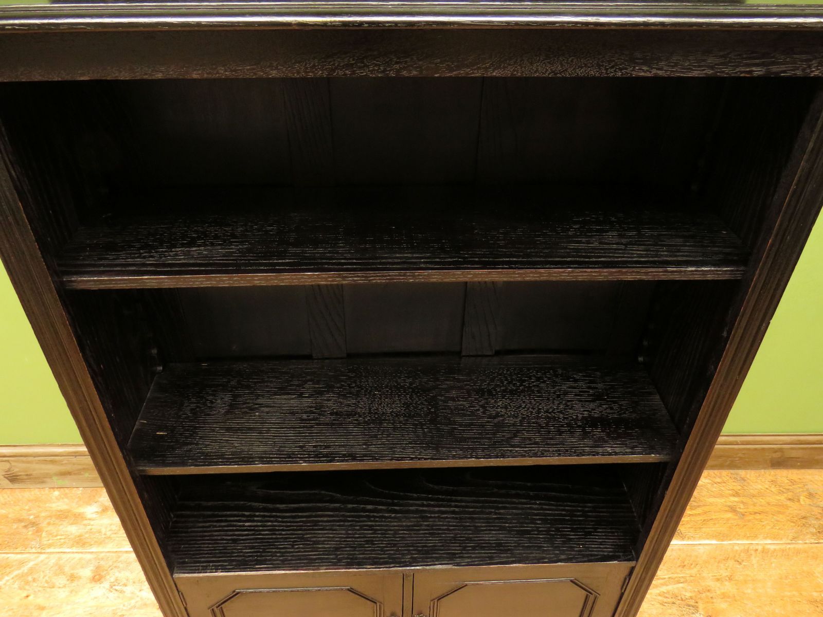 Ebonised Oak Book Shelves, Early 20th Century photo for sale