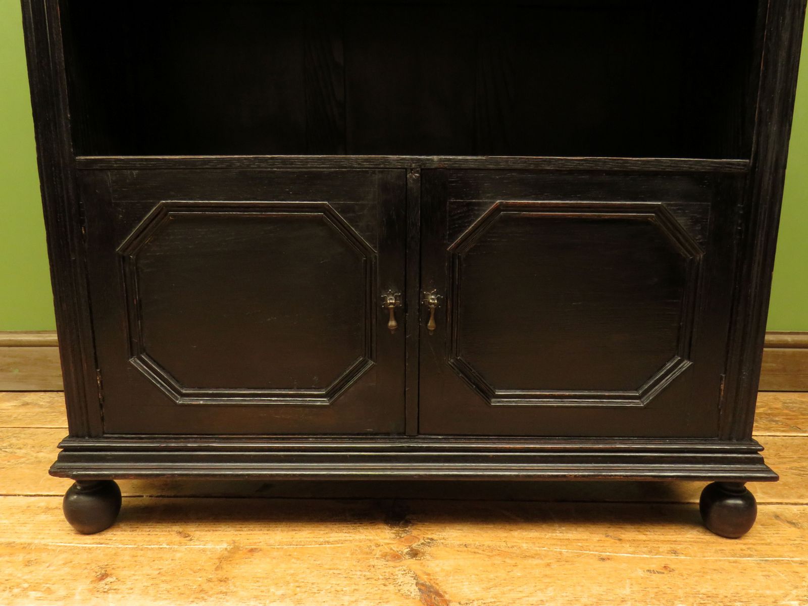 Ebonised Oak Book Shelves, Early 20th Century photo vinterior