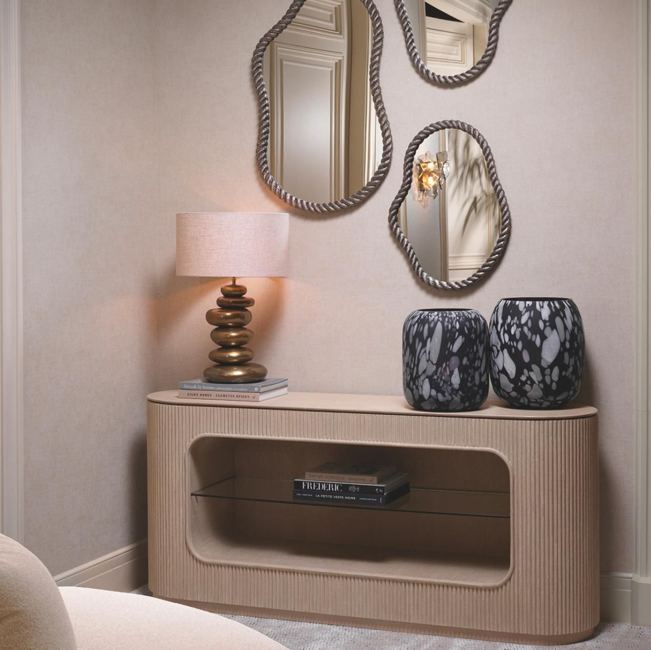 Wall Mirror In Metal With Antique Nickel Finish, Large Size, Contemporary Design photo for sale