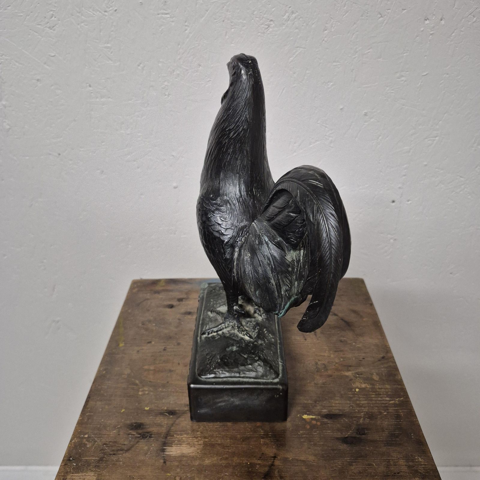 photo vinterior Advertising Courage Ales Brewery Cast Bronze Metal Cockerel Figure