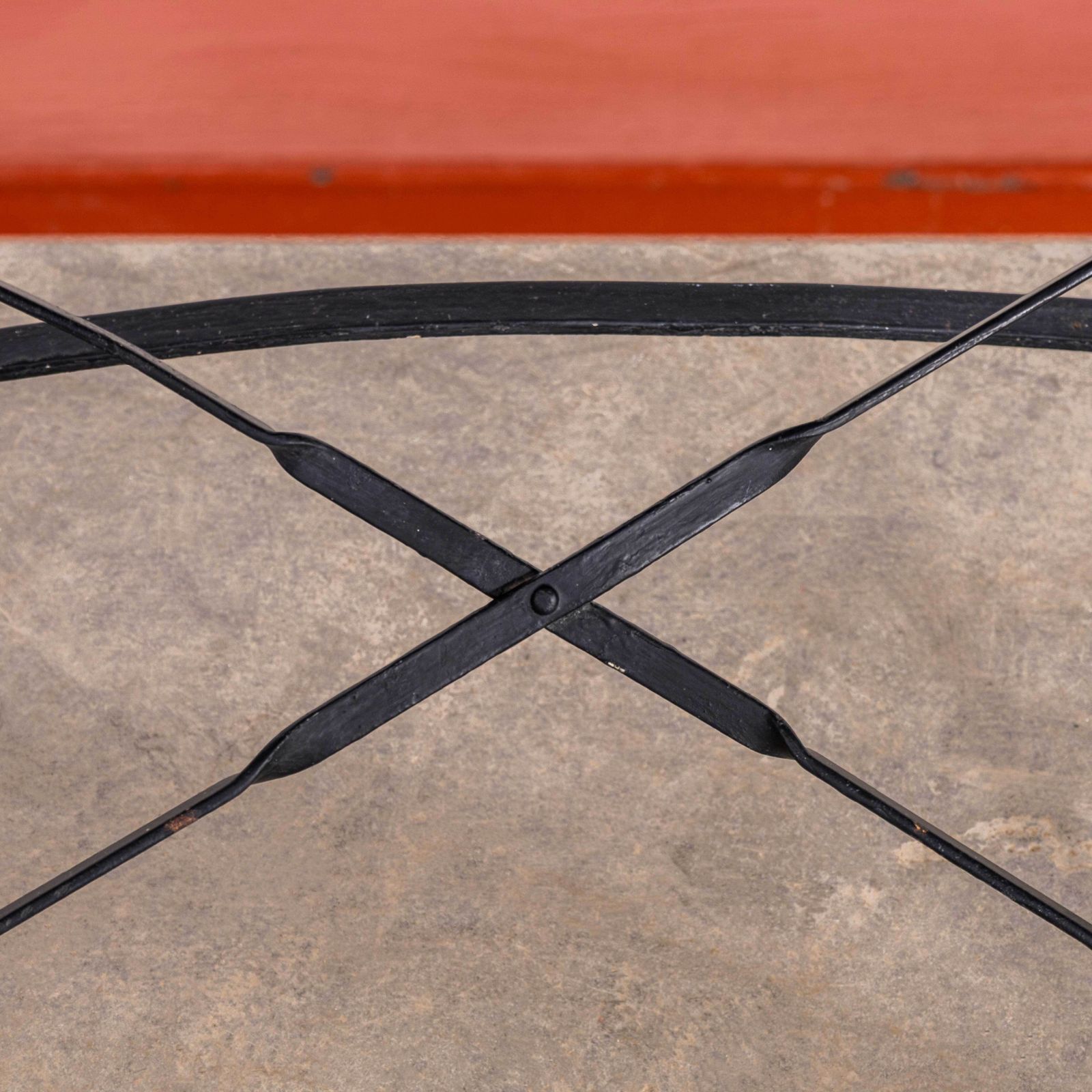 1950's Red Heavy Weight French Garden Folding Table photo buy