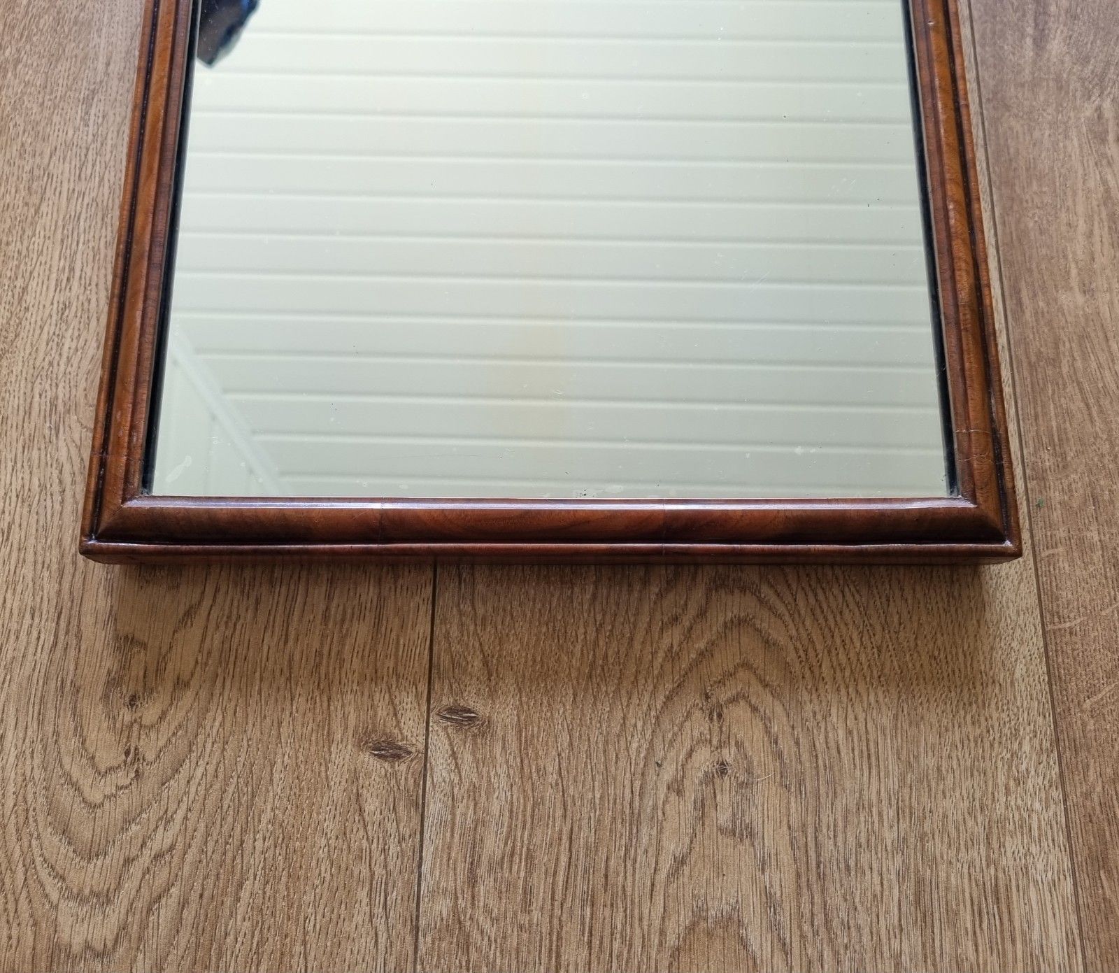 photo furniture Antique Walnut Pier Mirror Queen Anne Style Arched 59cm X 30cm