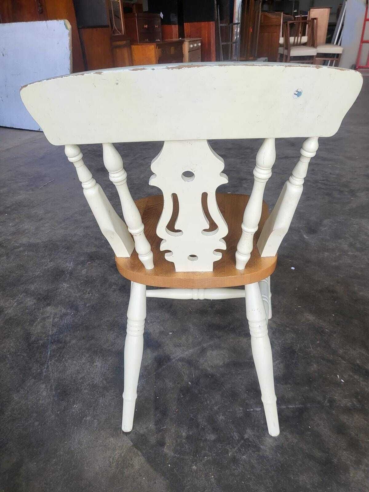Furniture Four 4 Painted Wood Kitchen Country Dining Chairs photo