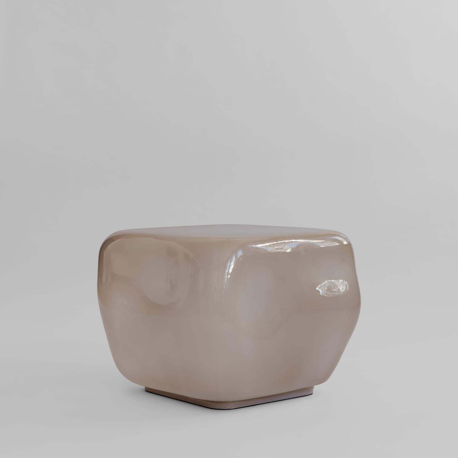 Medium Coffee Table In Smoked Desert Glass Contemporary Sculptural Design photo for sale
