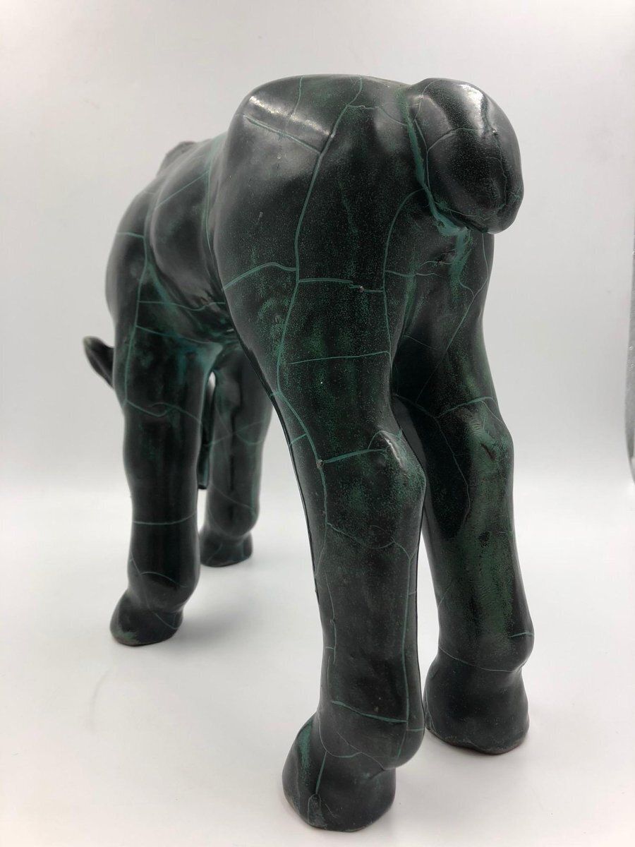 Art Deco Ceramic Horse By Paul Dresler For The Grootenburg Pottery, 1930s photo vintage
