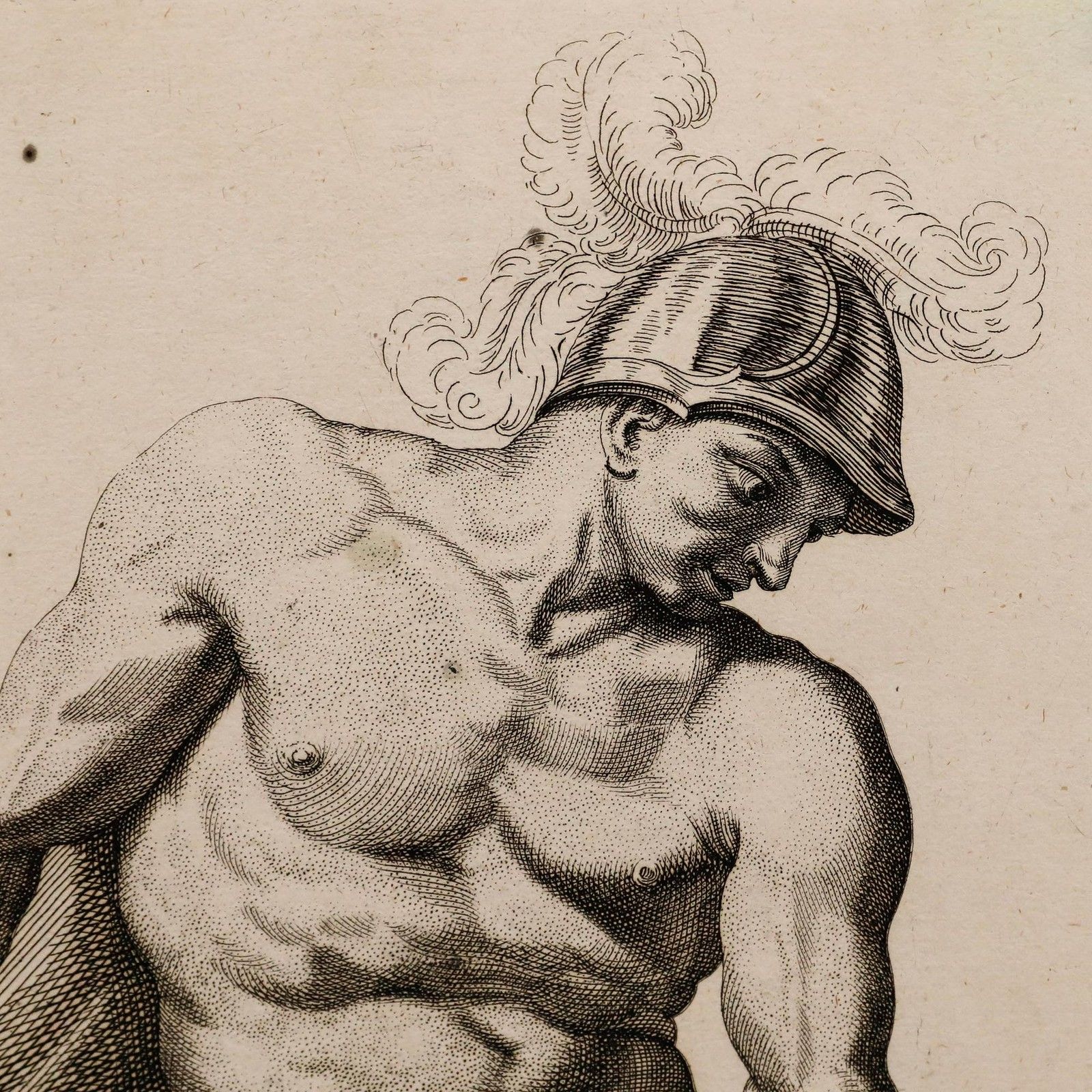 Jeremias Wolff (1667 1724) 18th Century Engraving, Academic Figure Study 9. photo Art