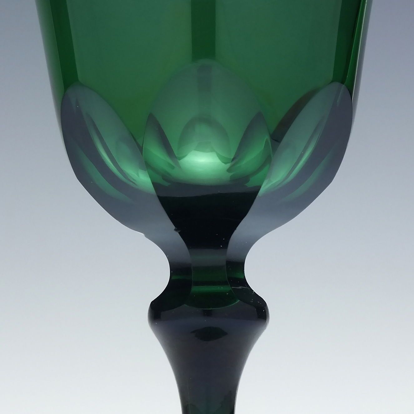 19th Century "Bristol" Green Wine Glass C1820 photo for sale