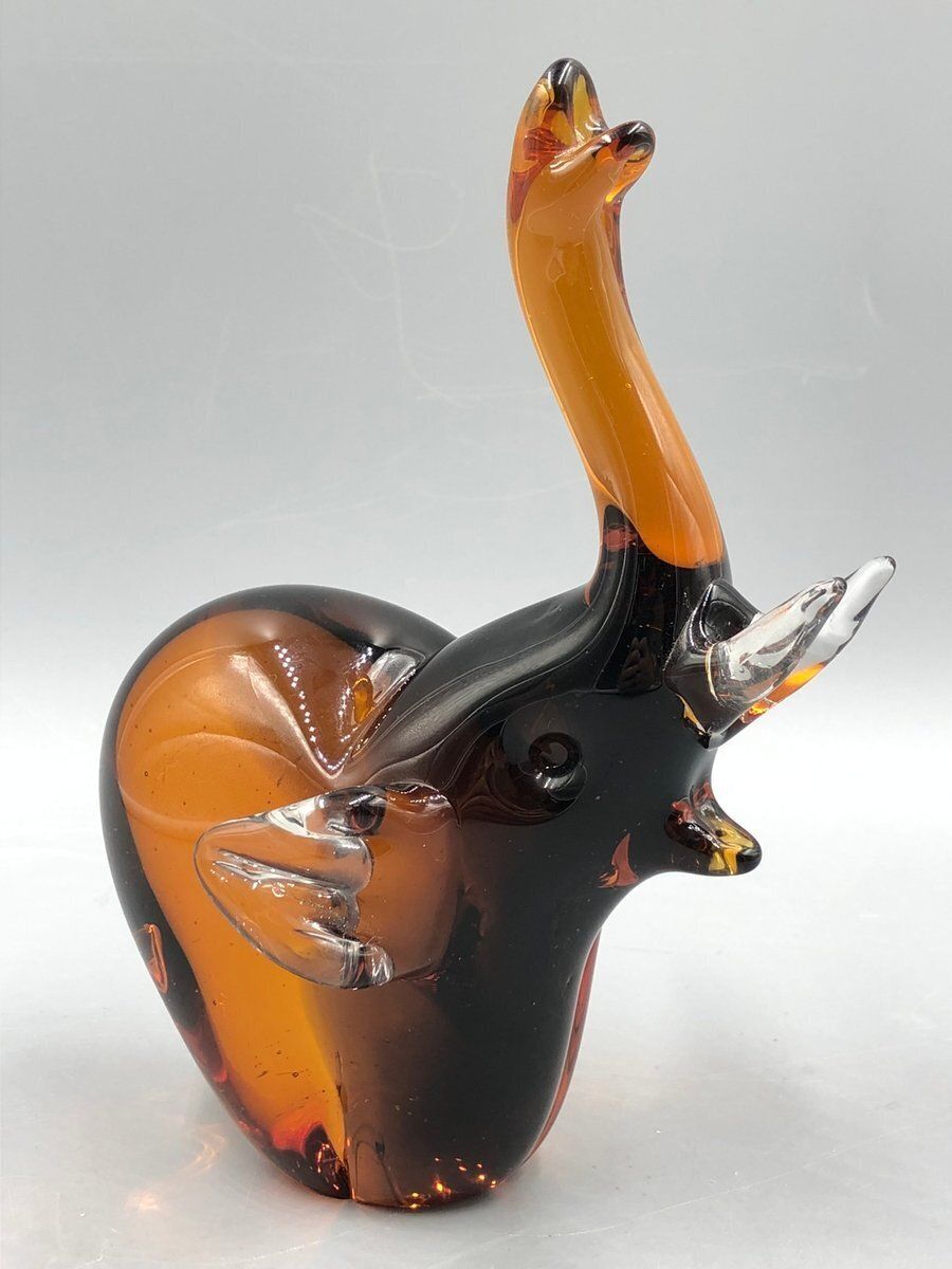 Mid Century Elephant Figurine Made Of Murano Glass, 1950s