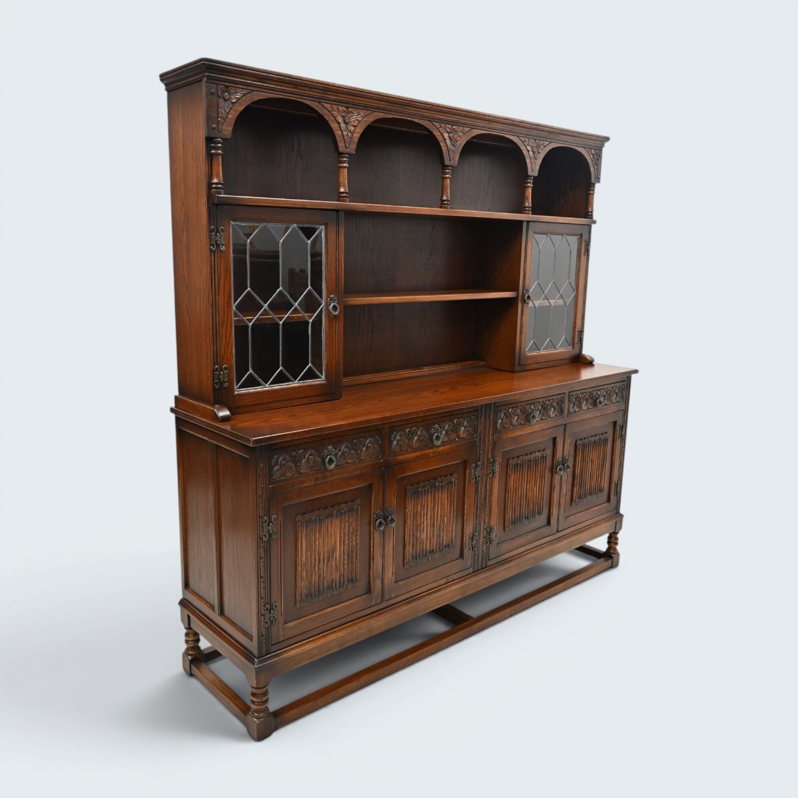 Old Charm Oak Dresser In Tudor Brown 6ft Wide Sideboard Display Free Uk Delivery photo for sale