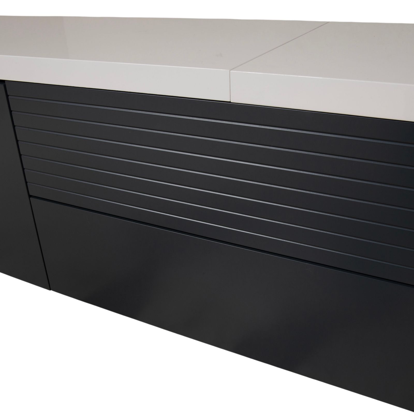 Buffet WK Wohnen en bois, anthracite, gris clair, blanc, fonction manuelle photo buy