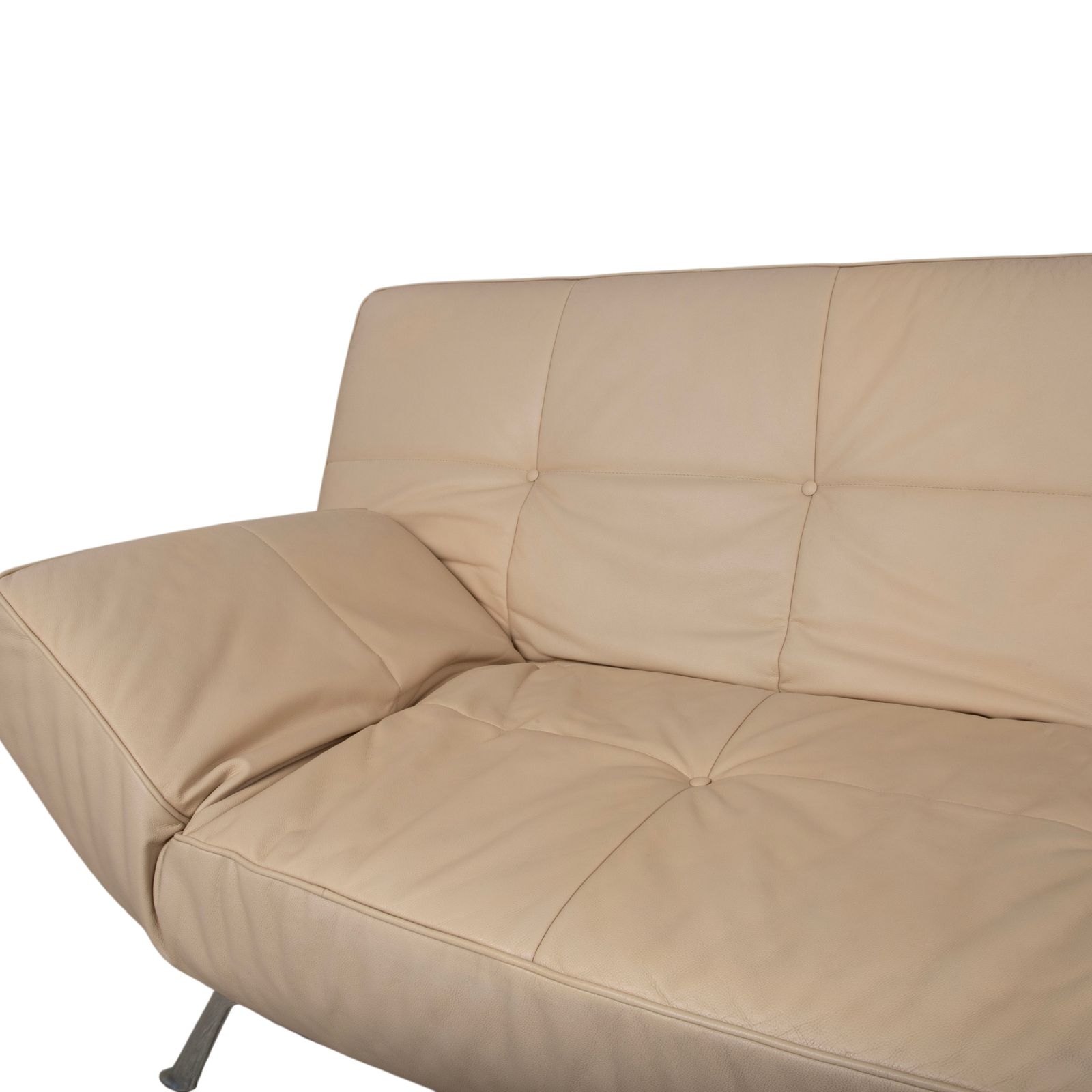 photo for sale Ligne Roset Smala Leren Driezitsbank Crème Beige Zand Manuele Functie