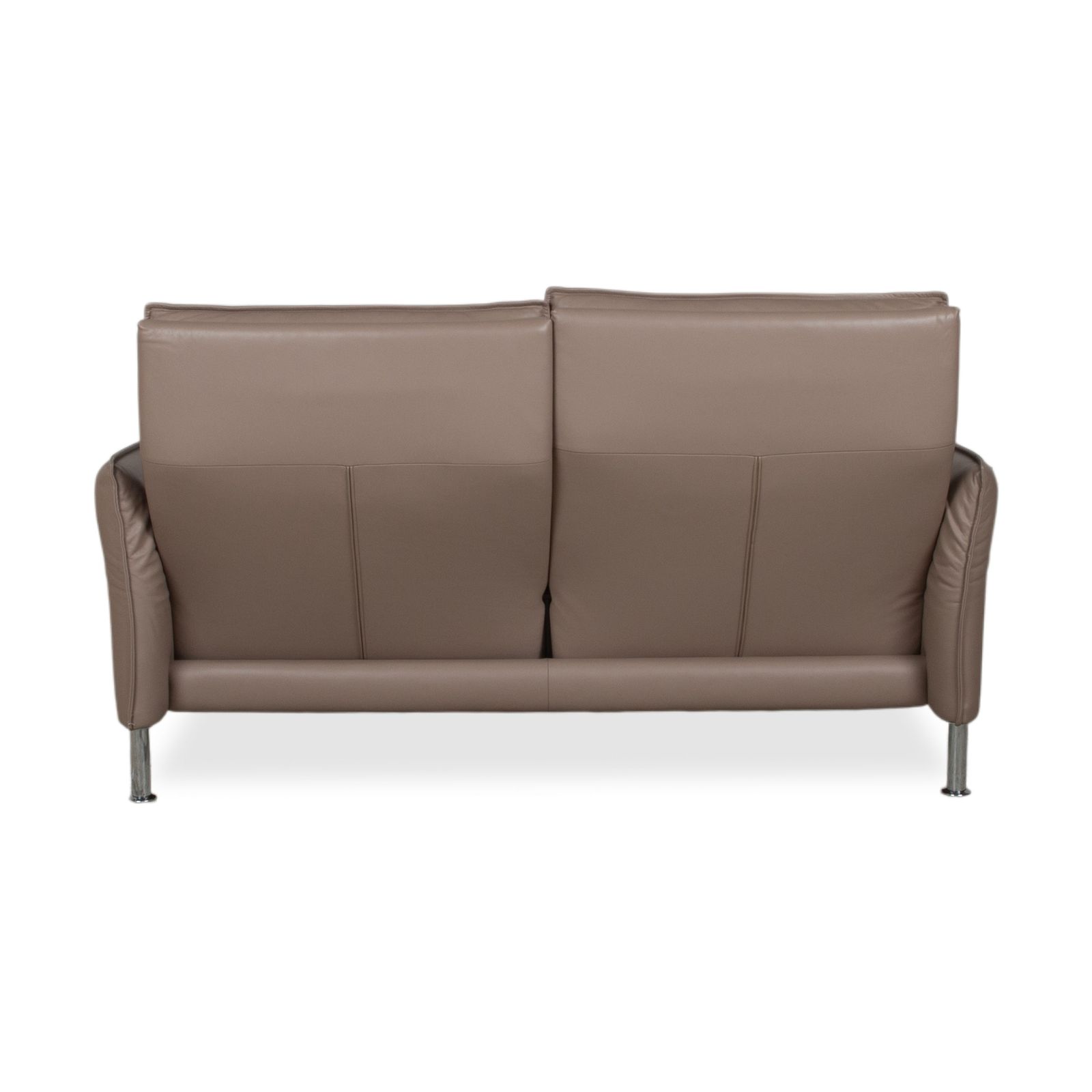 Furniture Erpo Porto Leather Two Seater Brown Taupe Manual Function Sofa photo