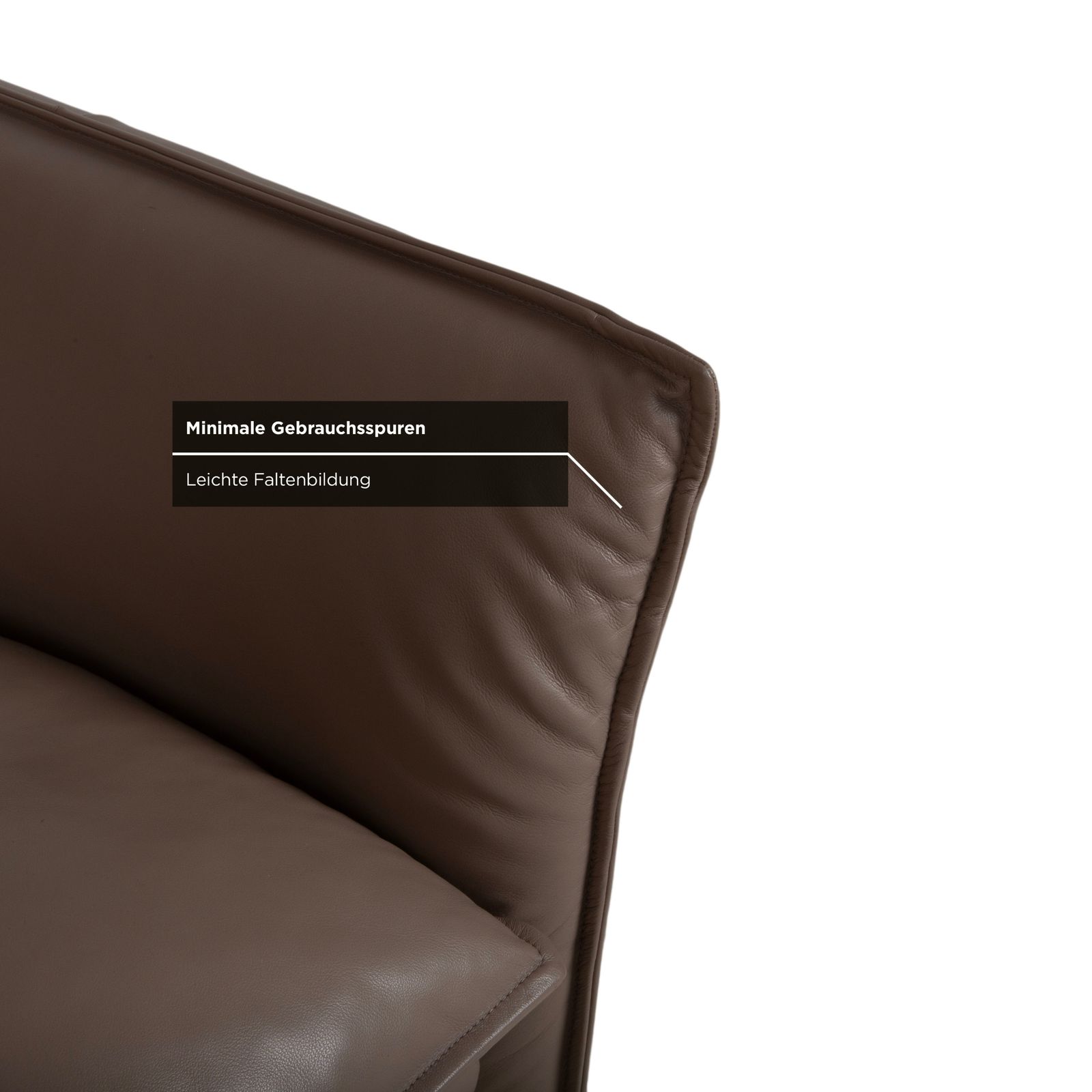 photo for sale Fauteuil Erpo Porto en cuir brun taupe, fonction manuelle