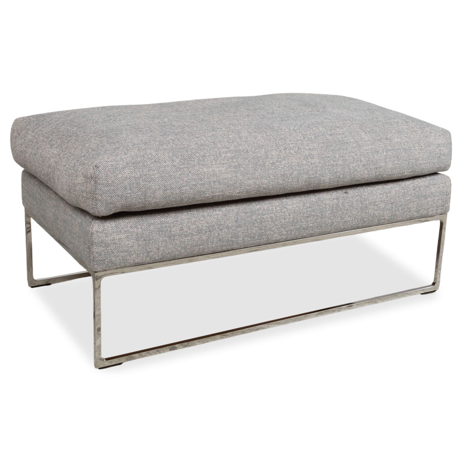 Pouf Cor Mell en tissu gris
