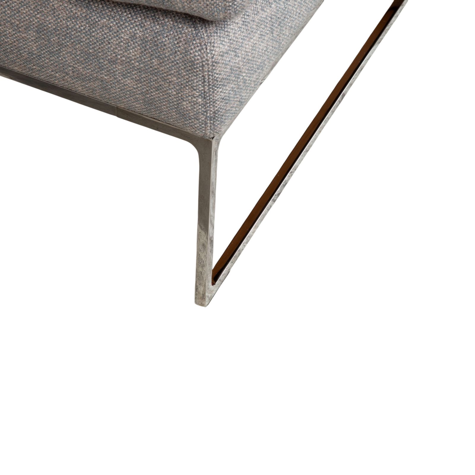 Pouf Cor Mell en tissu gris photo vinterior