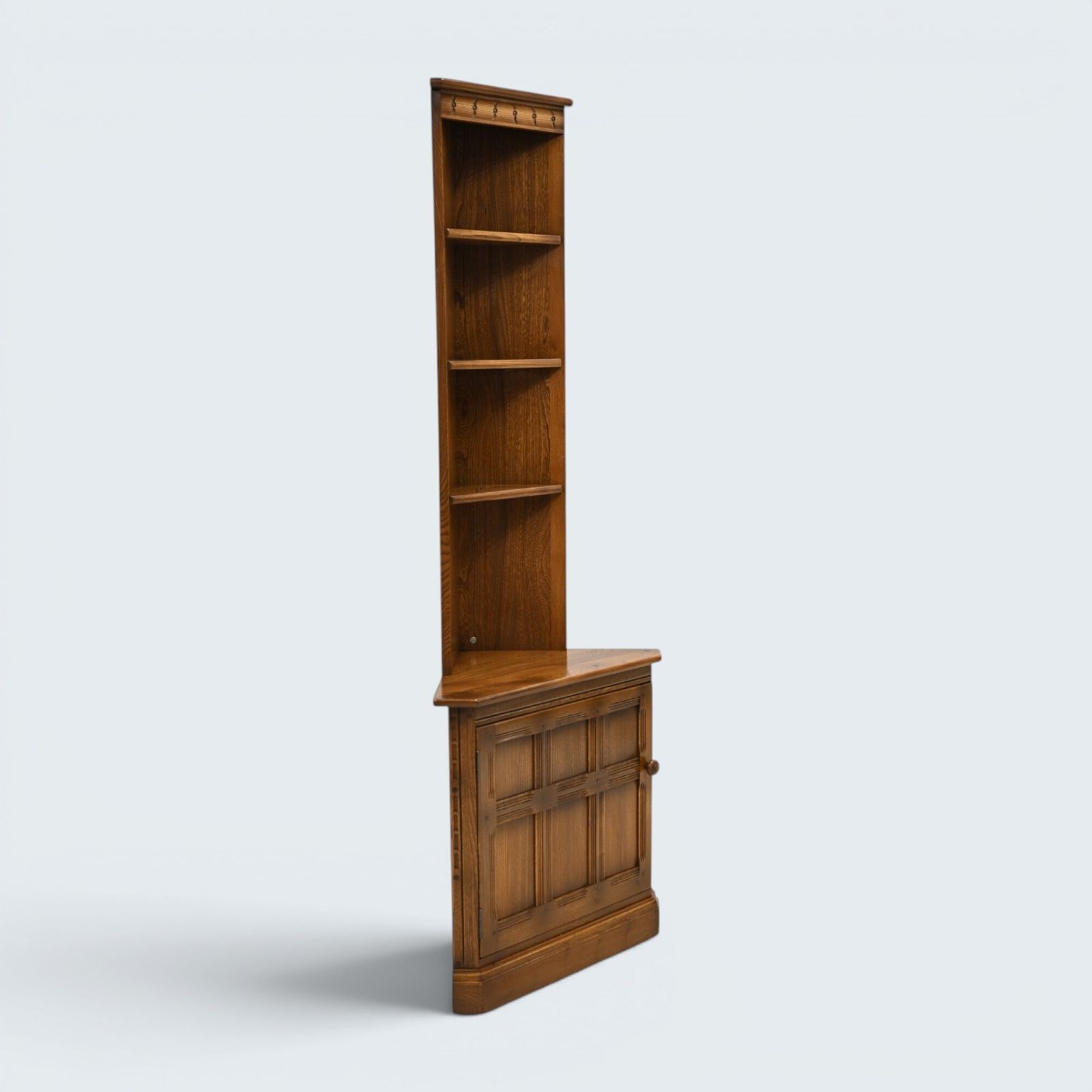 Ercol Corner Cabinet With Shelves Golden Dawn Vgc Free Uk Delivery photo vintage