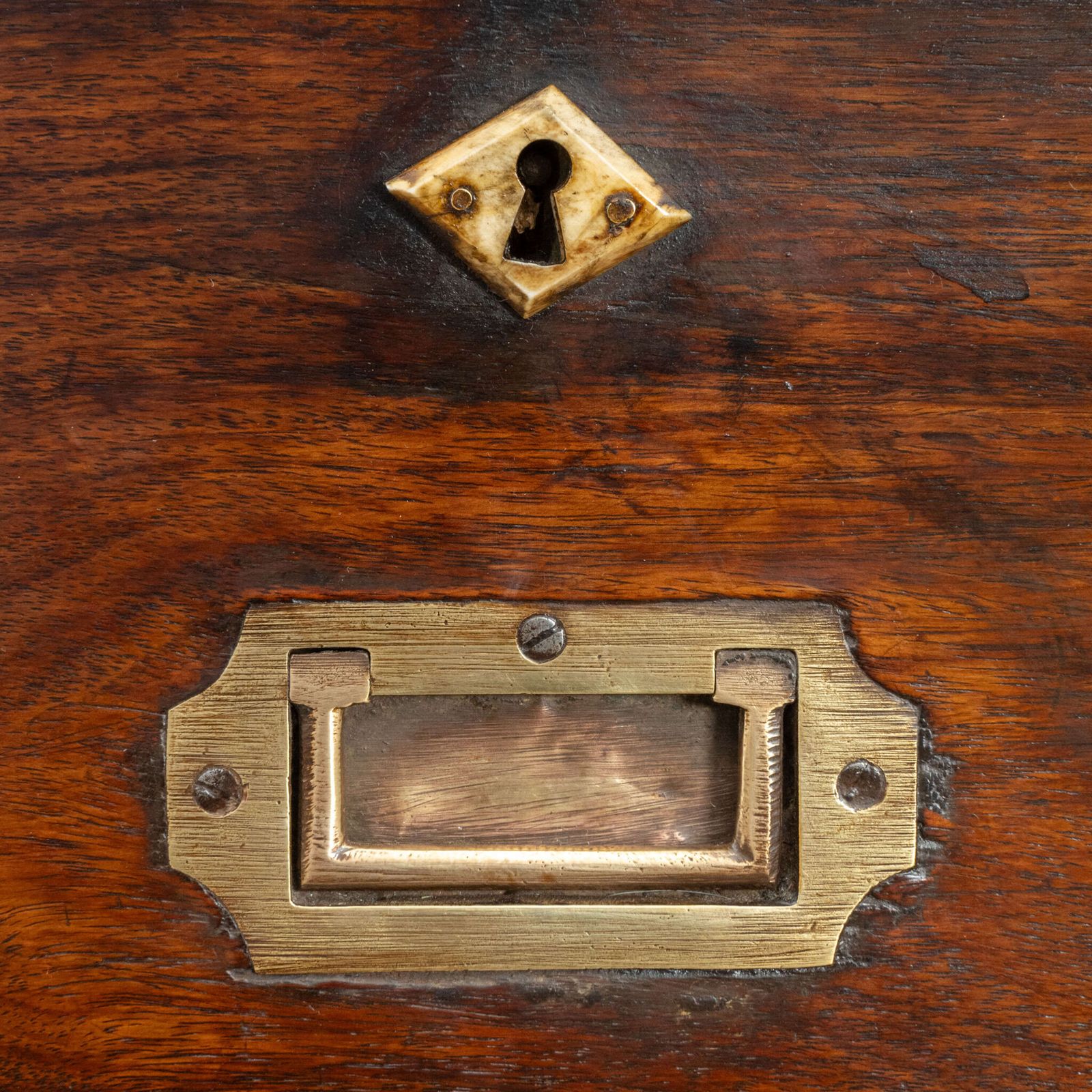 19th C Anglo Indian Campaign Chest Of Drawers photo for sale