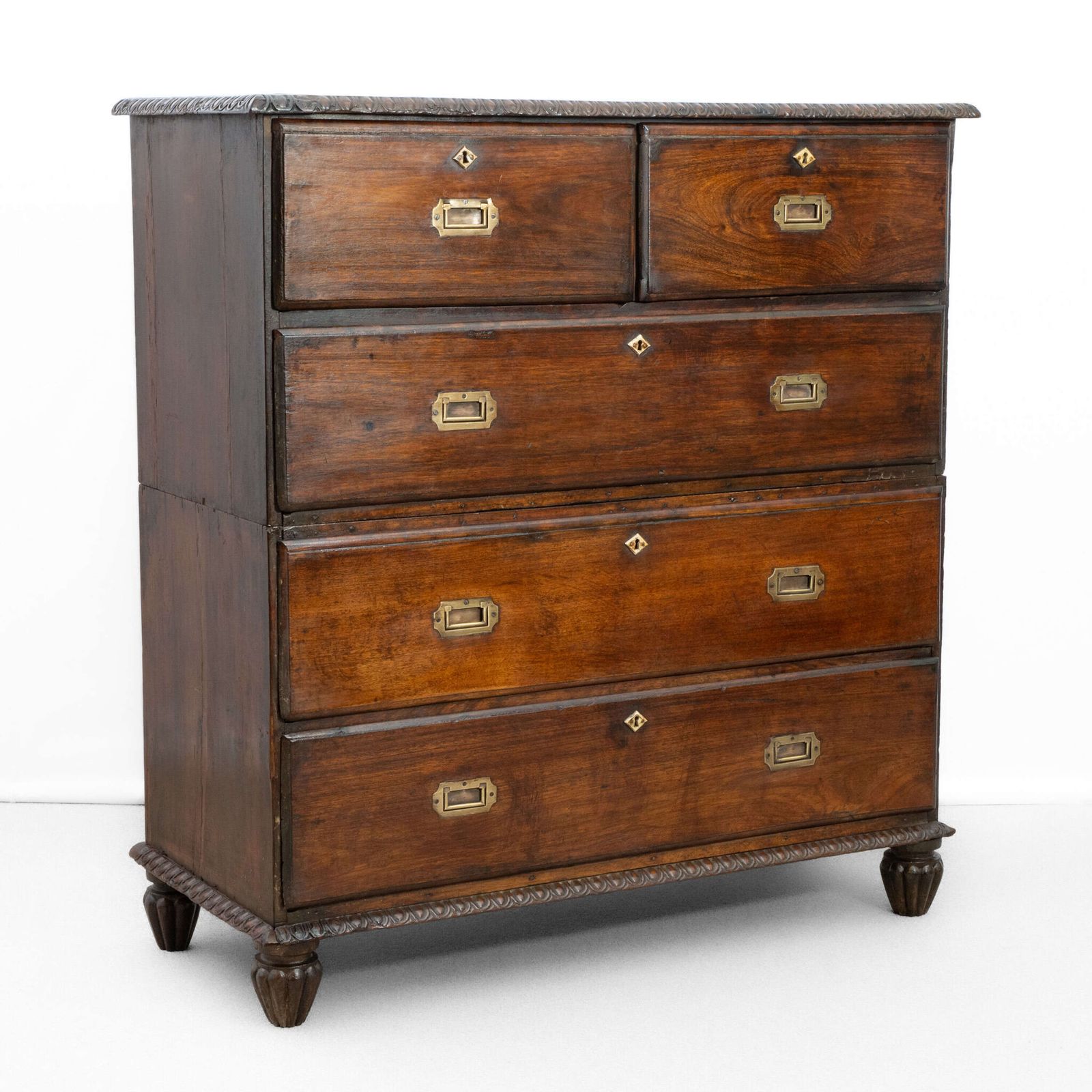 19th C Anglo Indian Campaign Chest Of Drawers photo Furniture