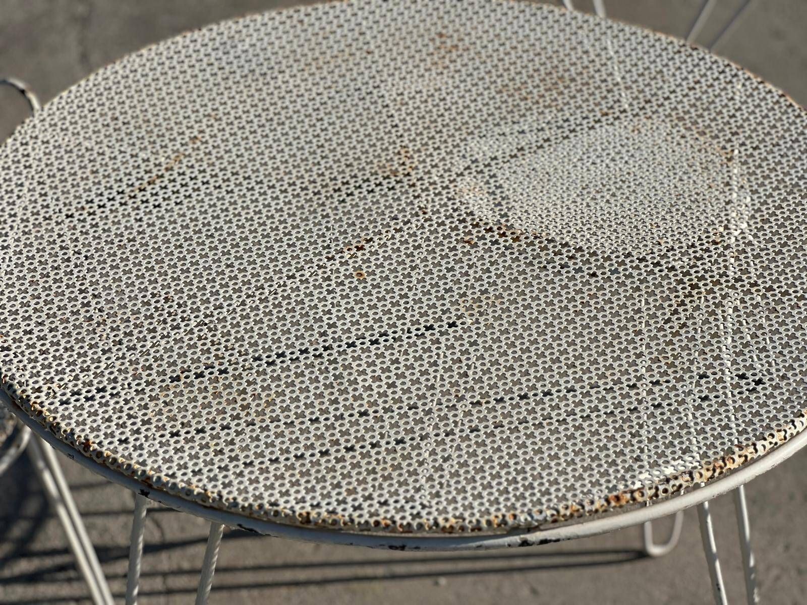 photo furniture Mathieu Matégot Wrought Iron Garden Furniture, 1950