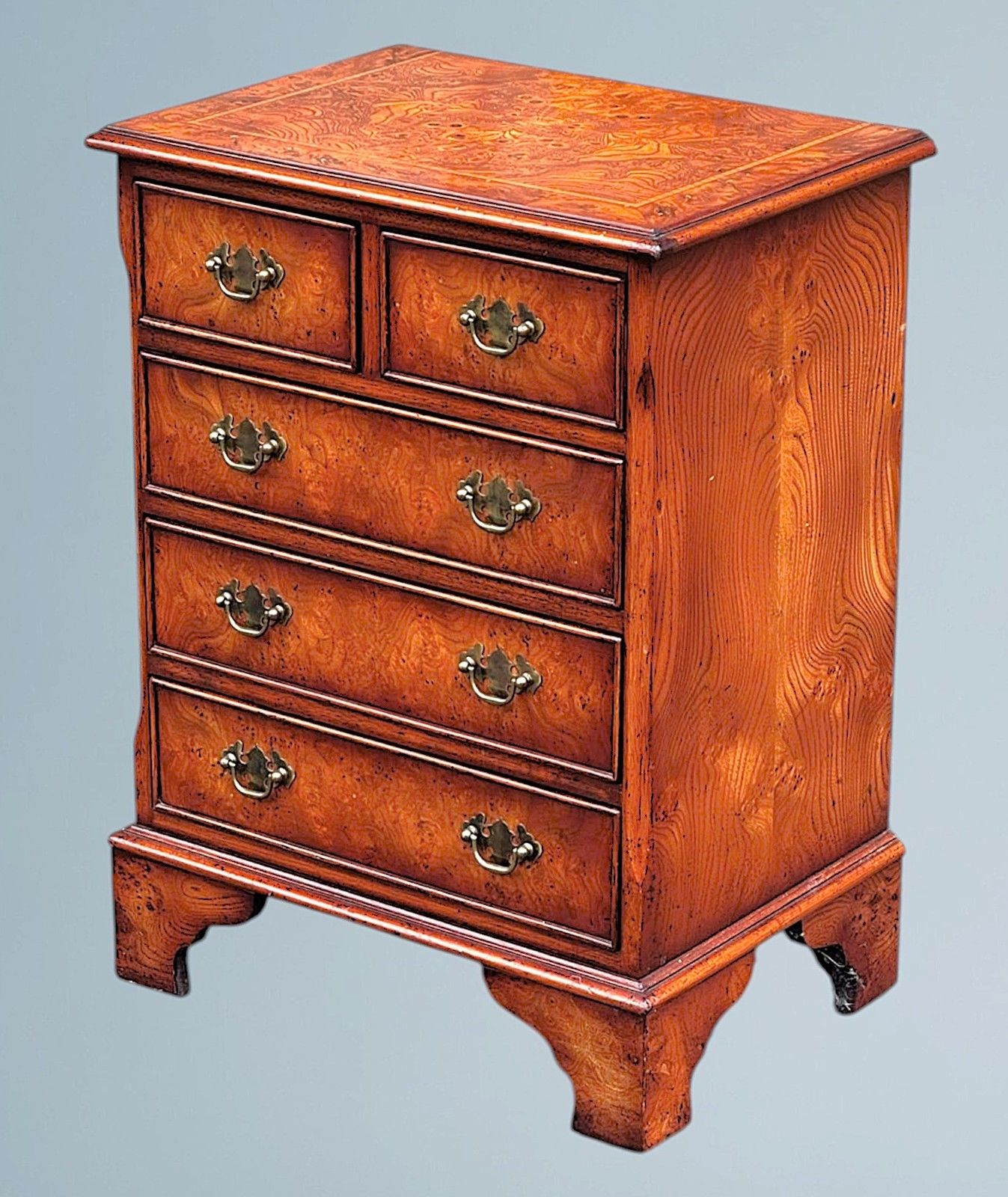 Small Figured Walnut Chest Of Drawers photo Furniture