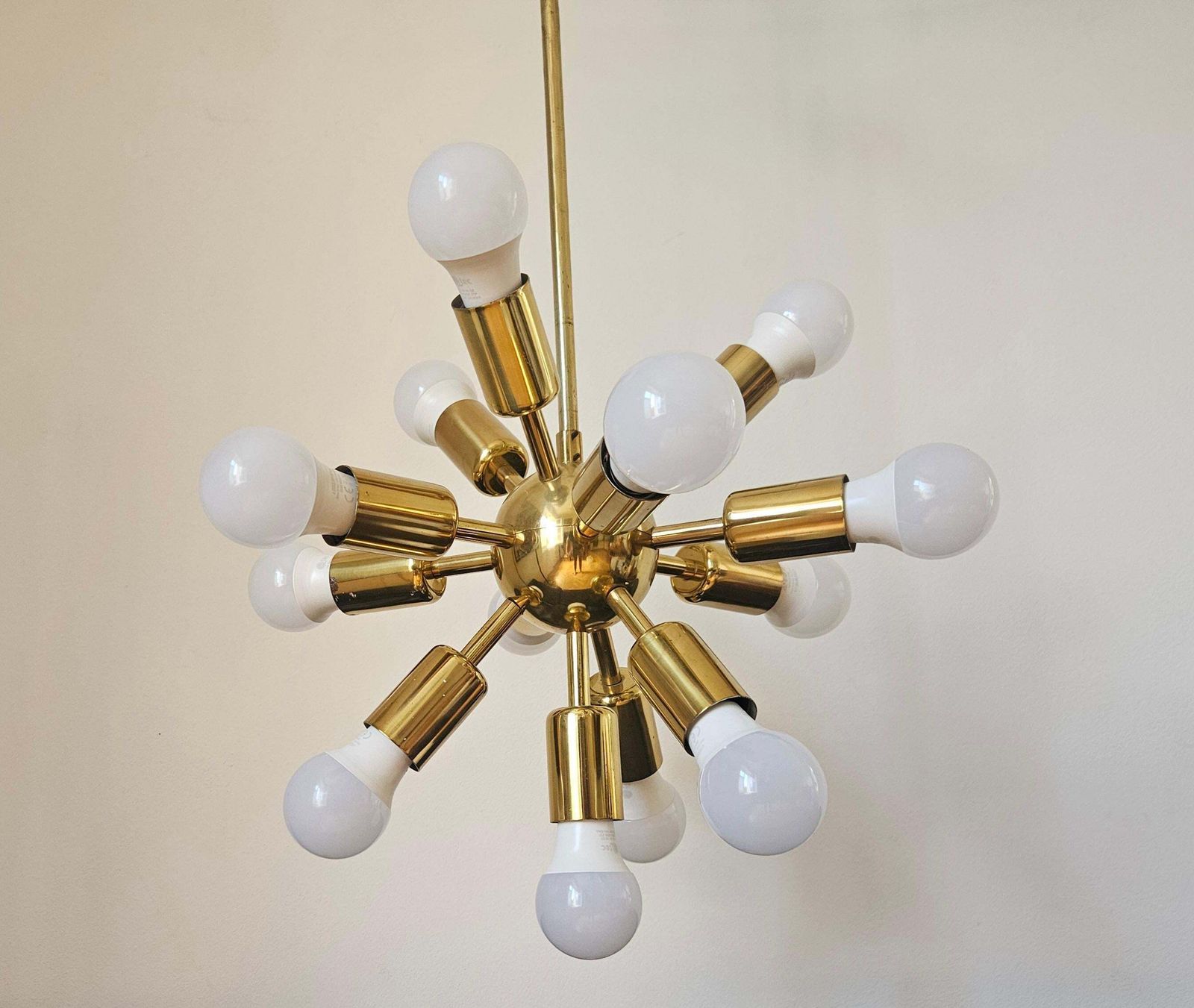 Zeldzame mid-century Sputnik-kroonluchter, Space Age, jaren 1970 photo for sale